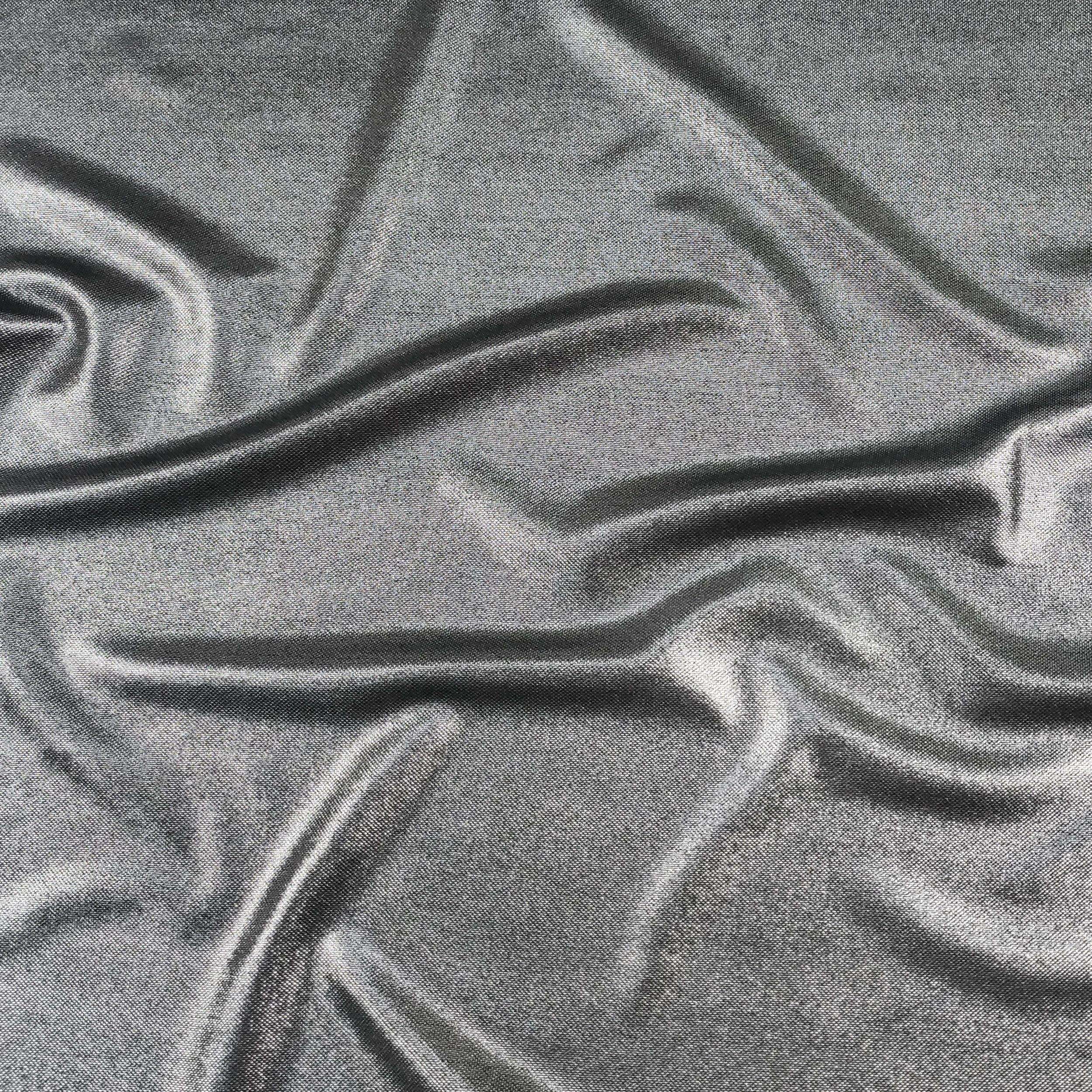 Silk-set jersey laminated silver