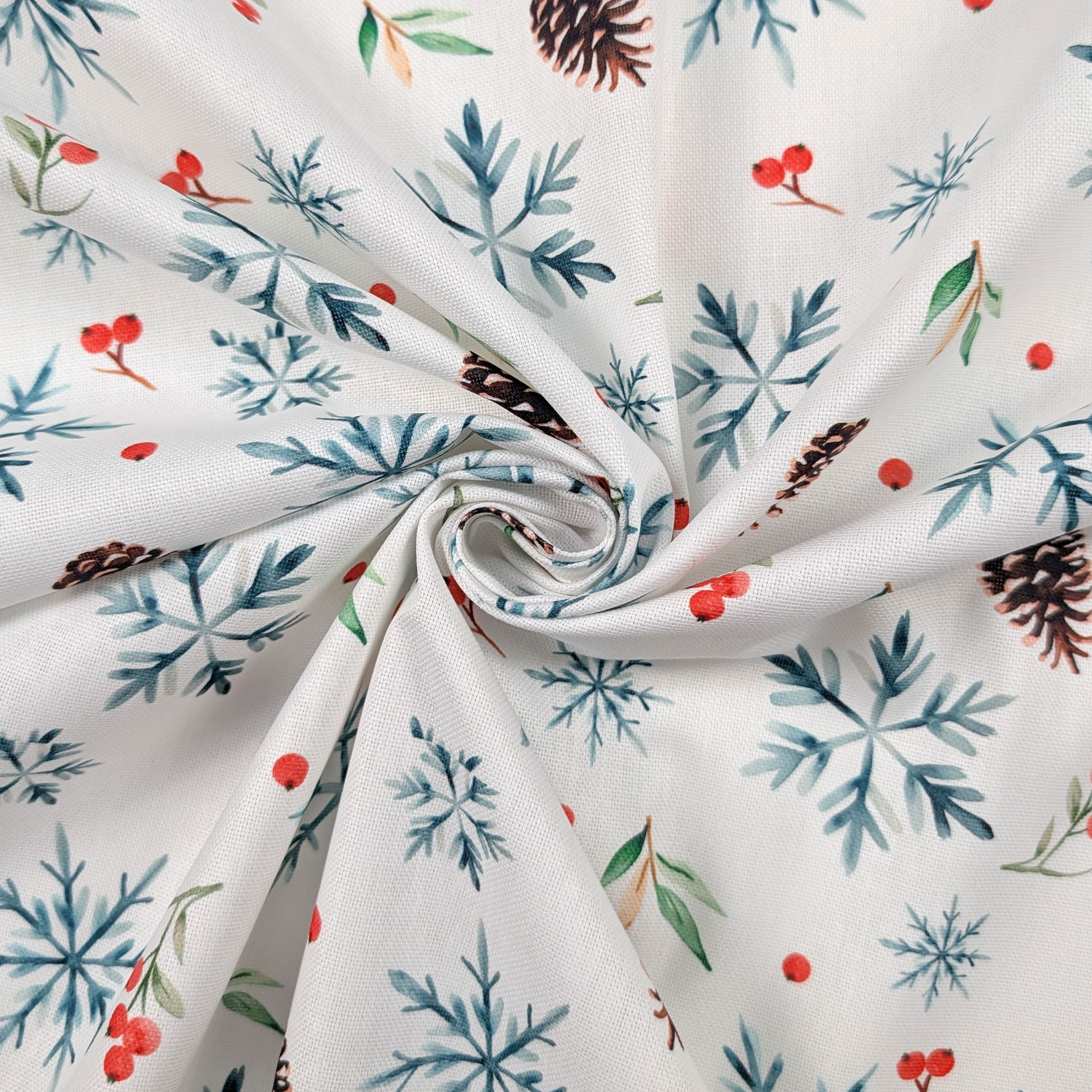 Panama Hat with Snowflake and Pine Cone Design Image