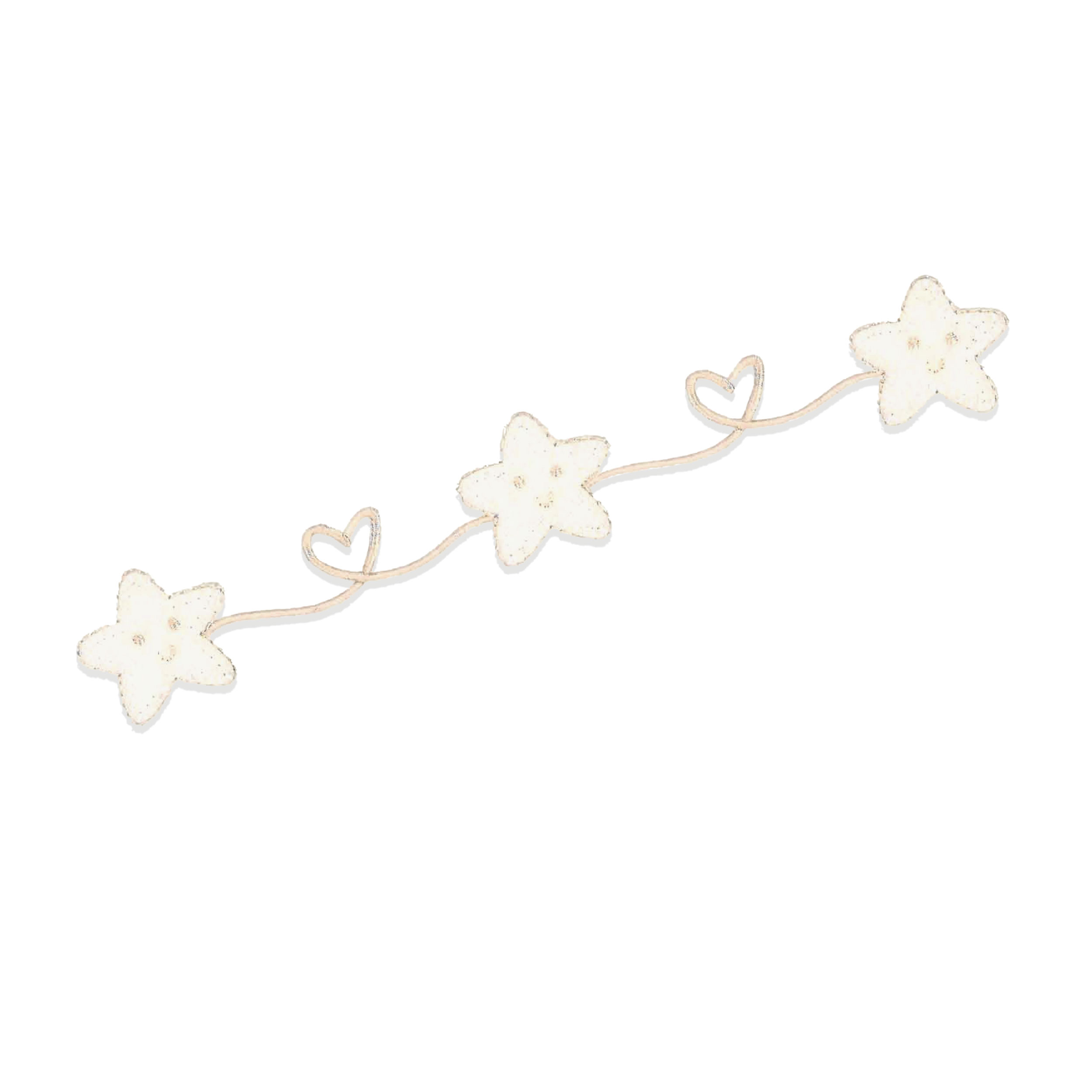 Thermoadhesive application of Stars and Hearts Image
