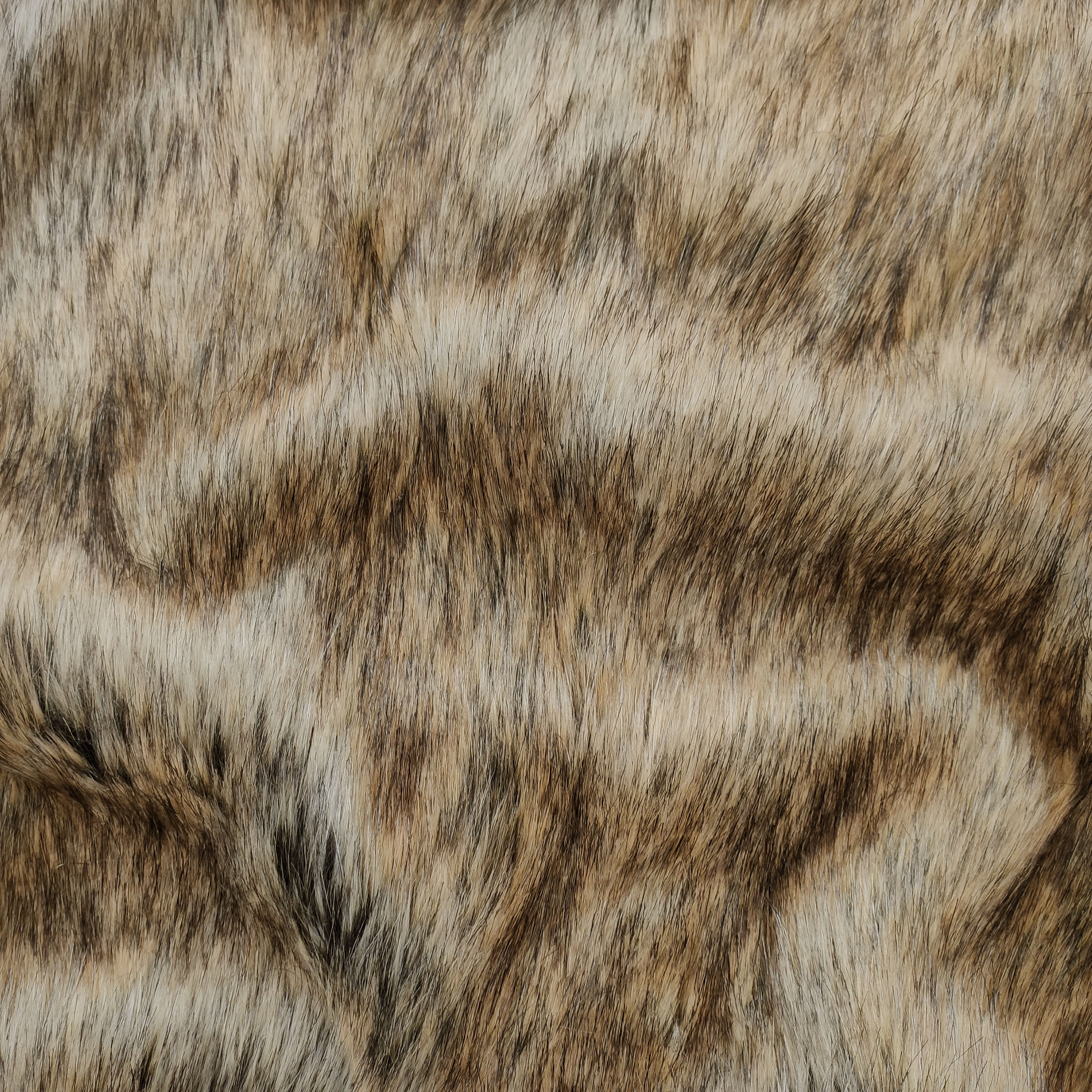 Long Coat Fabric Simil Mink Beige Melange