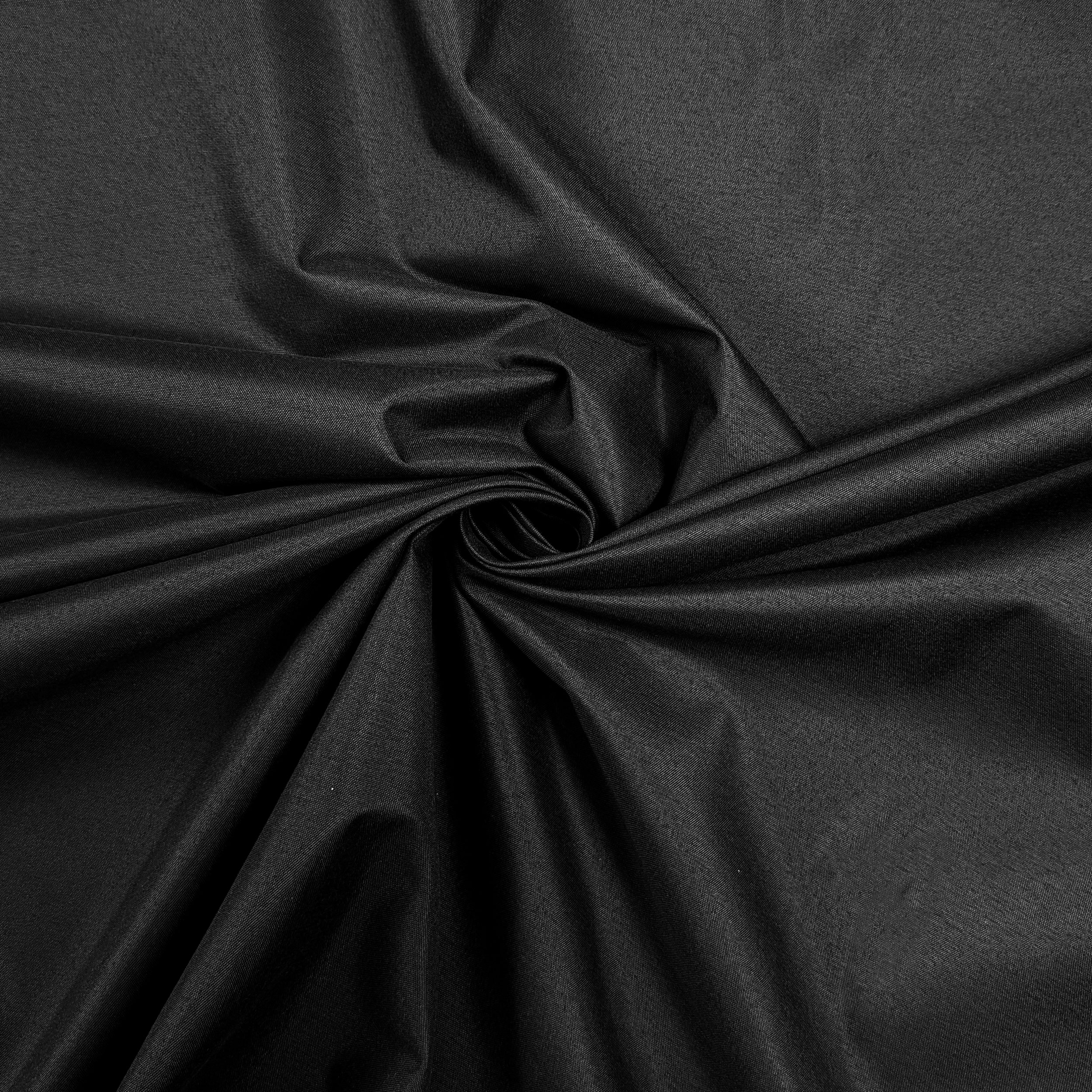 Dark 100% Black Curtain Fabric Image