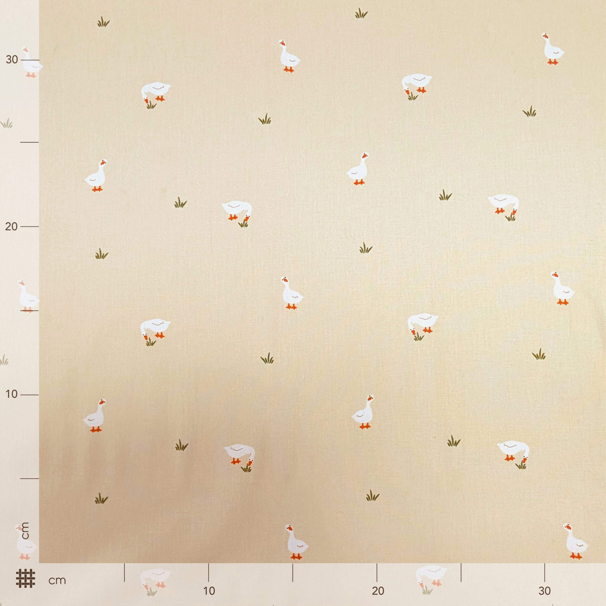 Cotton Poplin with Sweet Geese