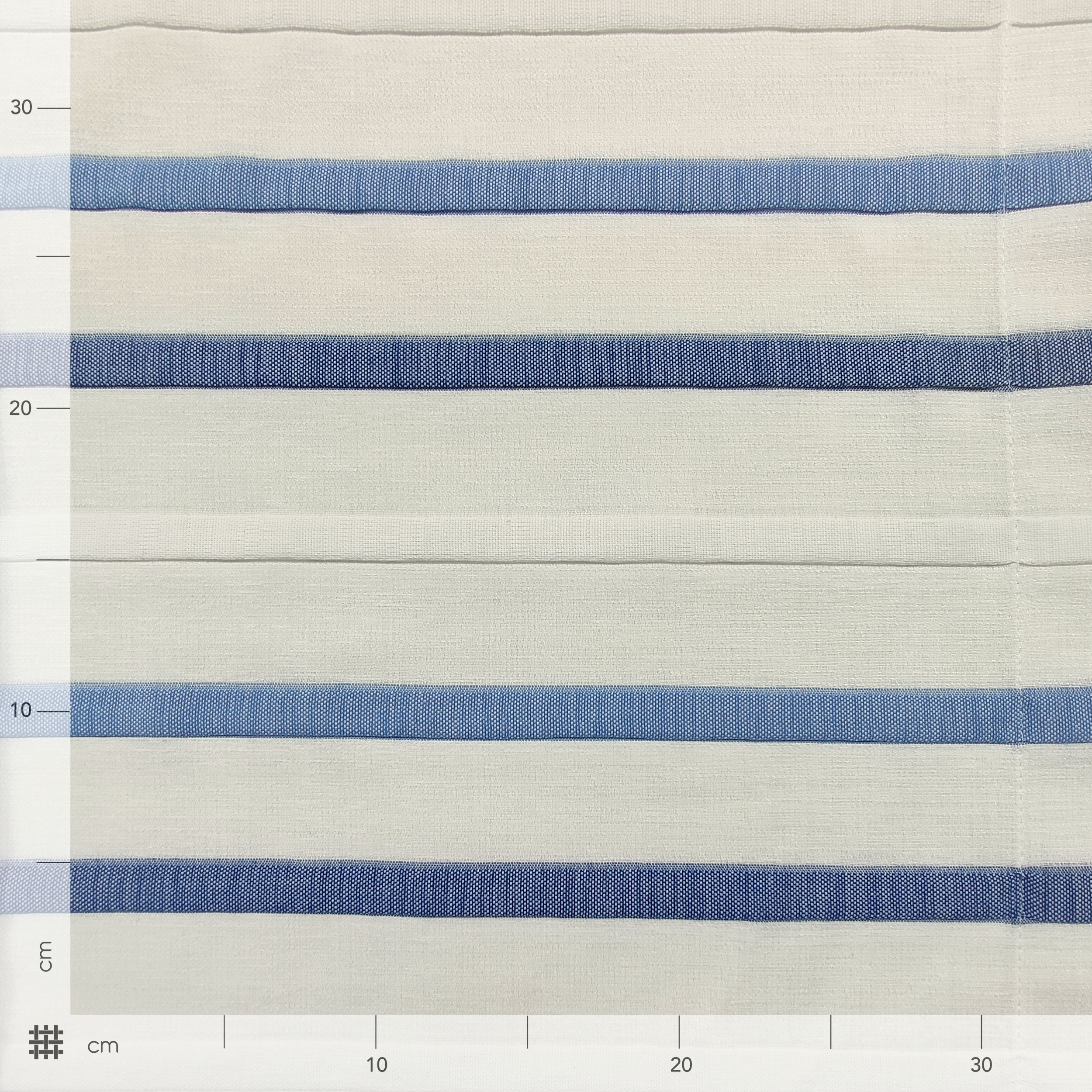 Curtain Fabric Blue Steccato Effect