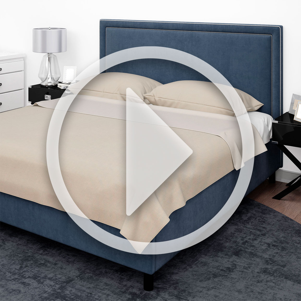 Laken Baumwolle Perkal Beige Image