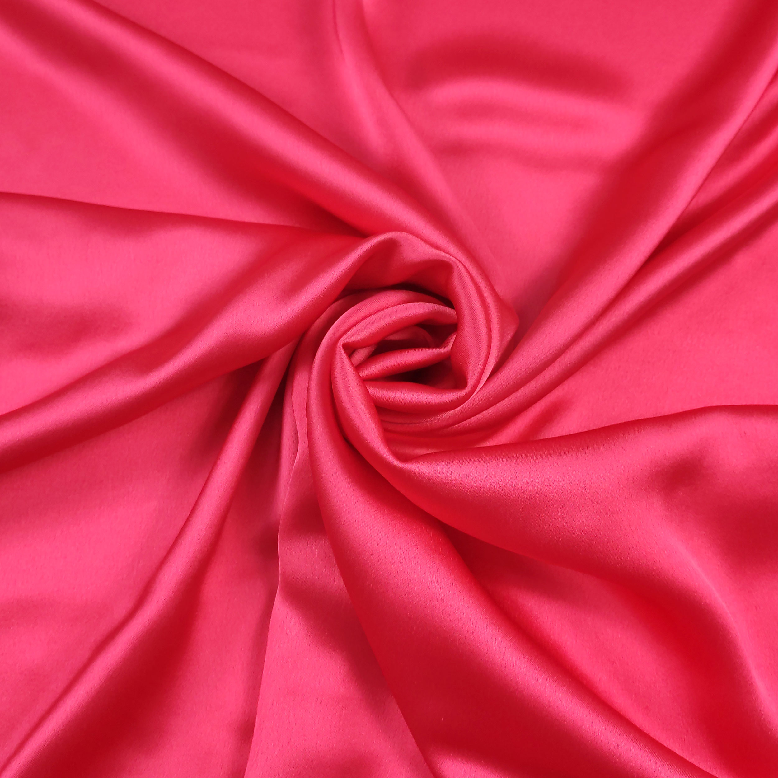 Satin Viskose Seide Magenta