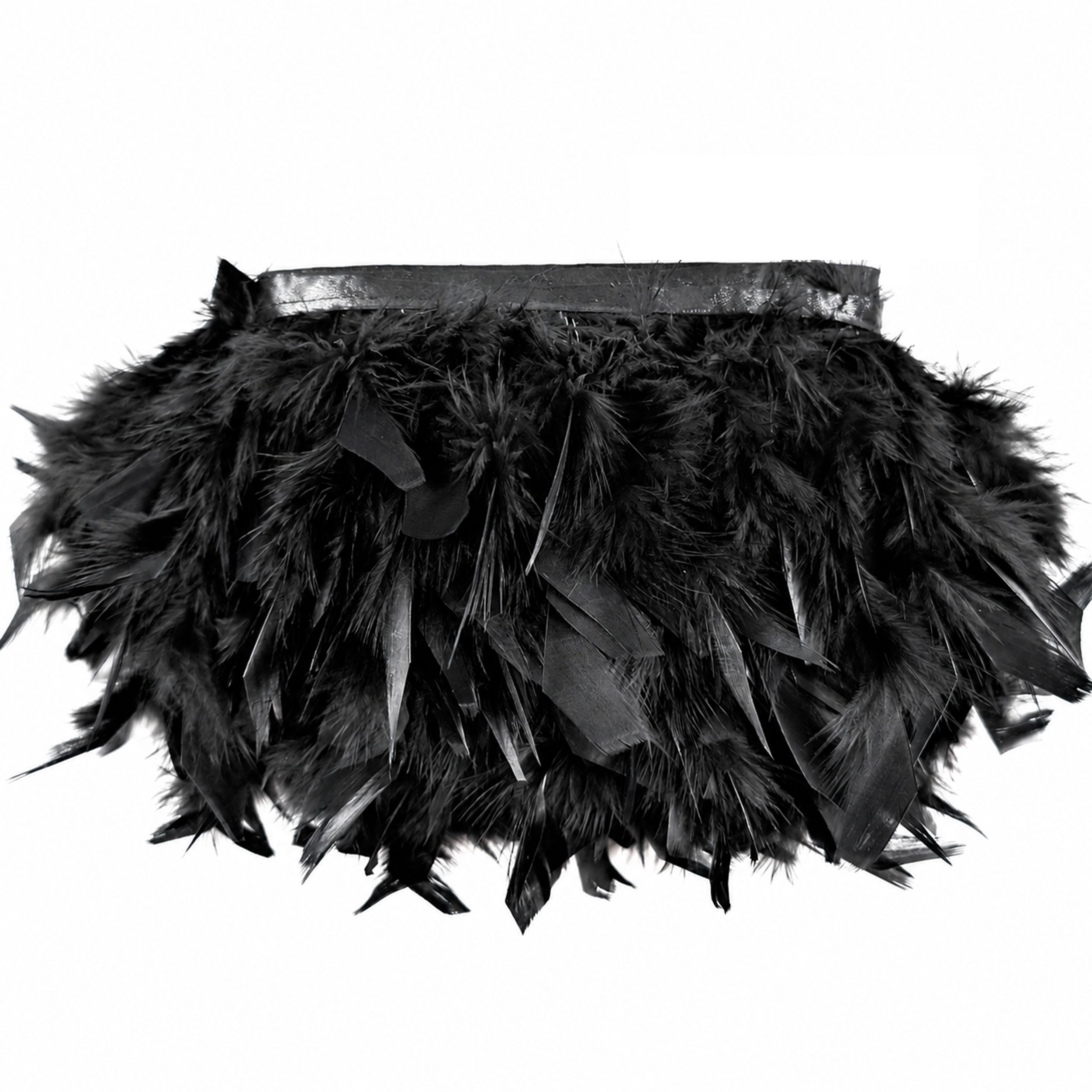 Black Soft Feather Trimmings Image