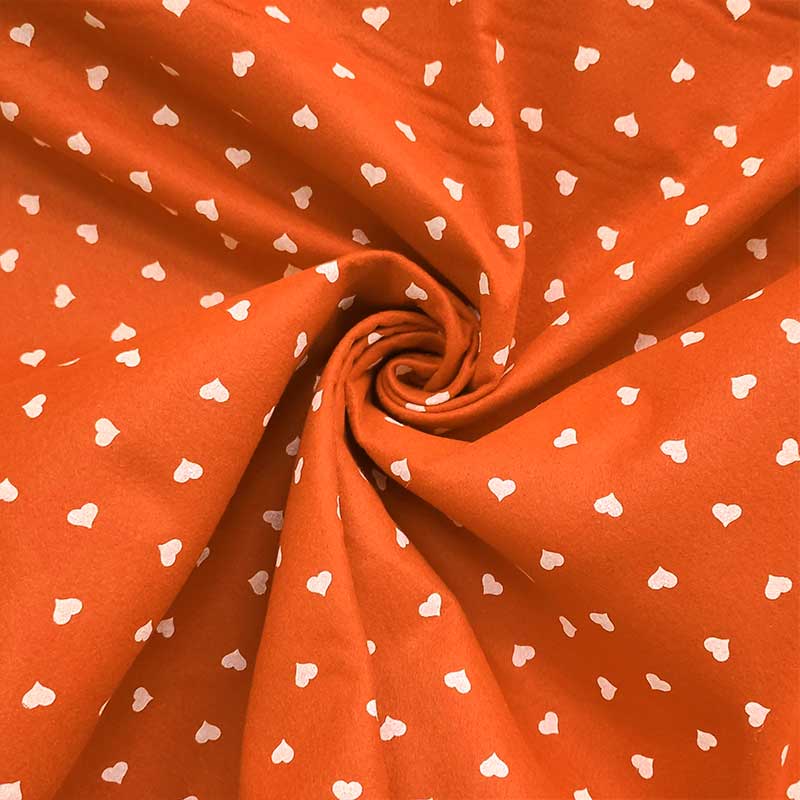 Pannolenci Orange White Hearts Image