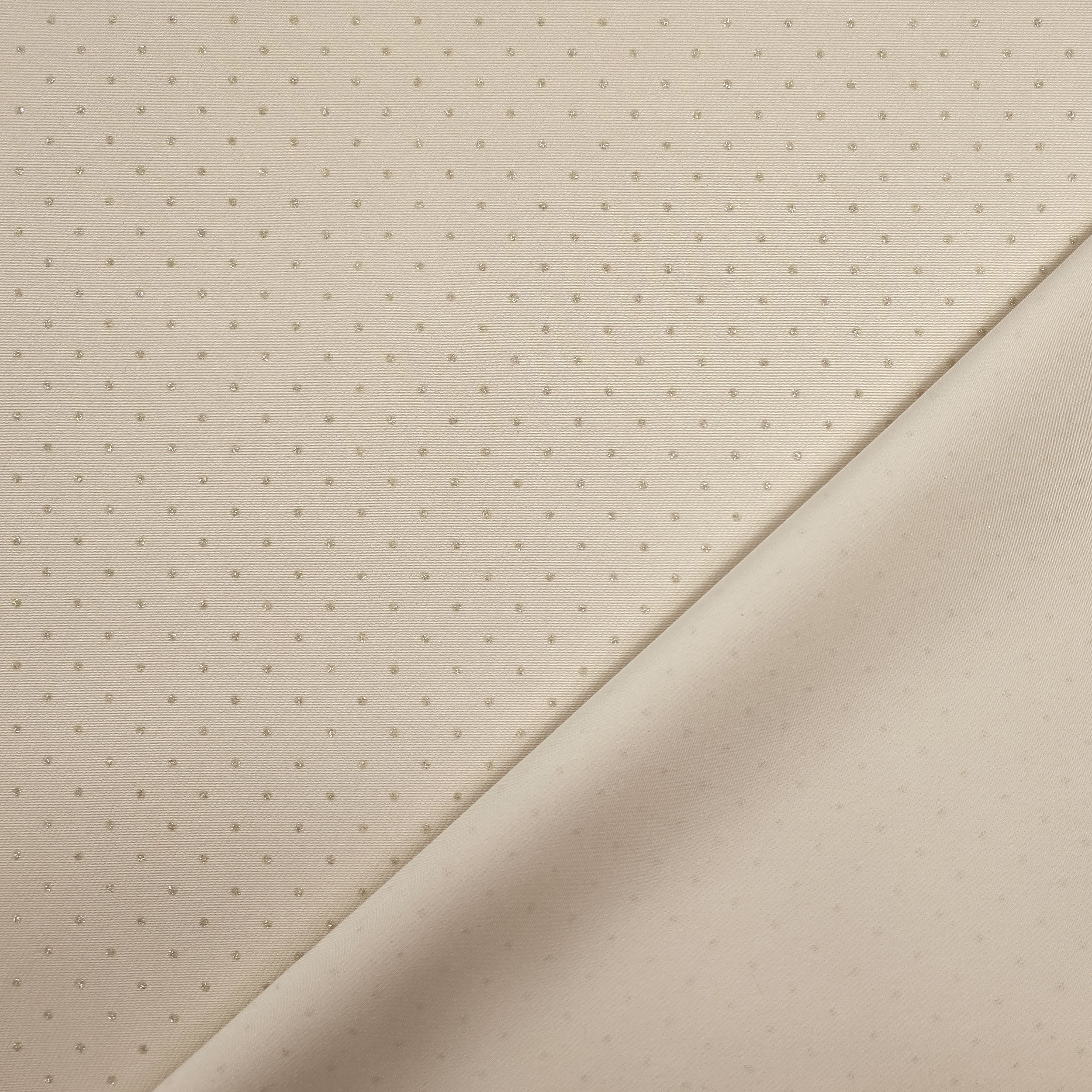 Tissu élastiqué Polka Dot Lurex Background Beige