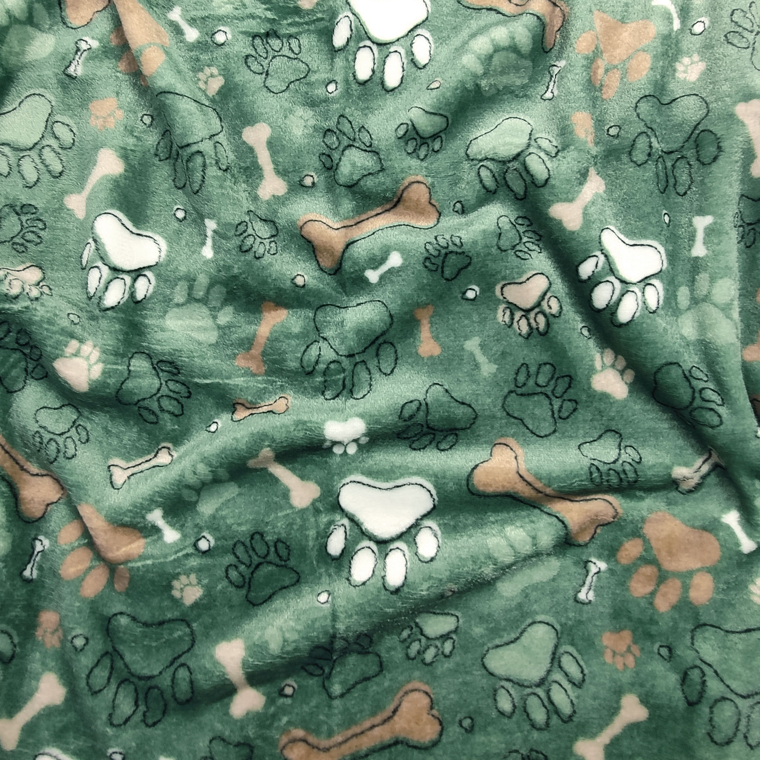 Hand Knitted Cashmere Patterned Fleece Orme Background Military