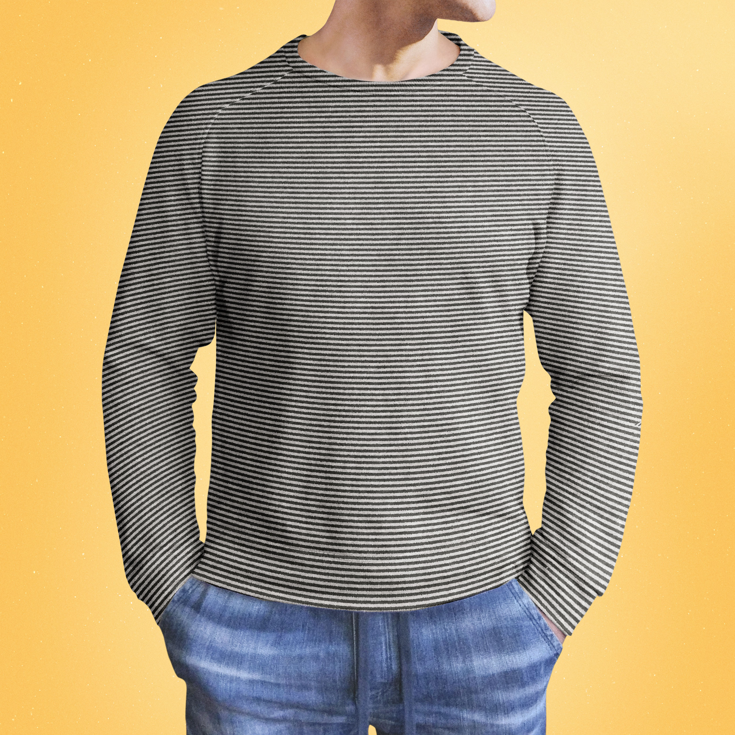 Sudadera Verano Rayas Horizontales Negro