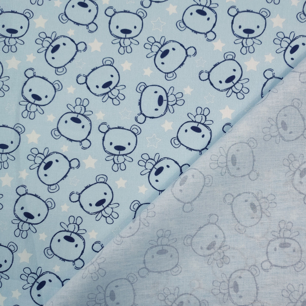 Tissu de coton Ours bleu Image