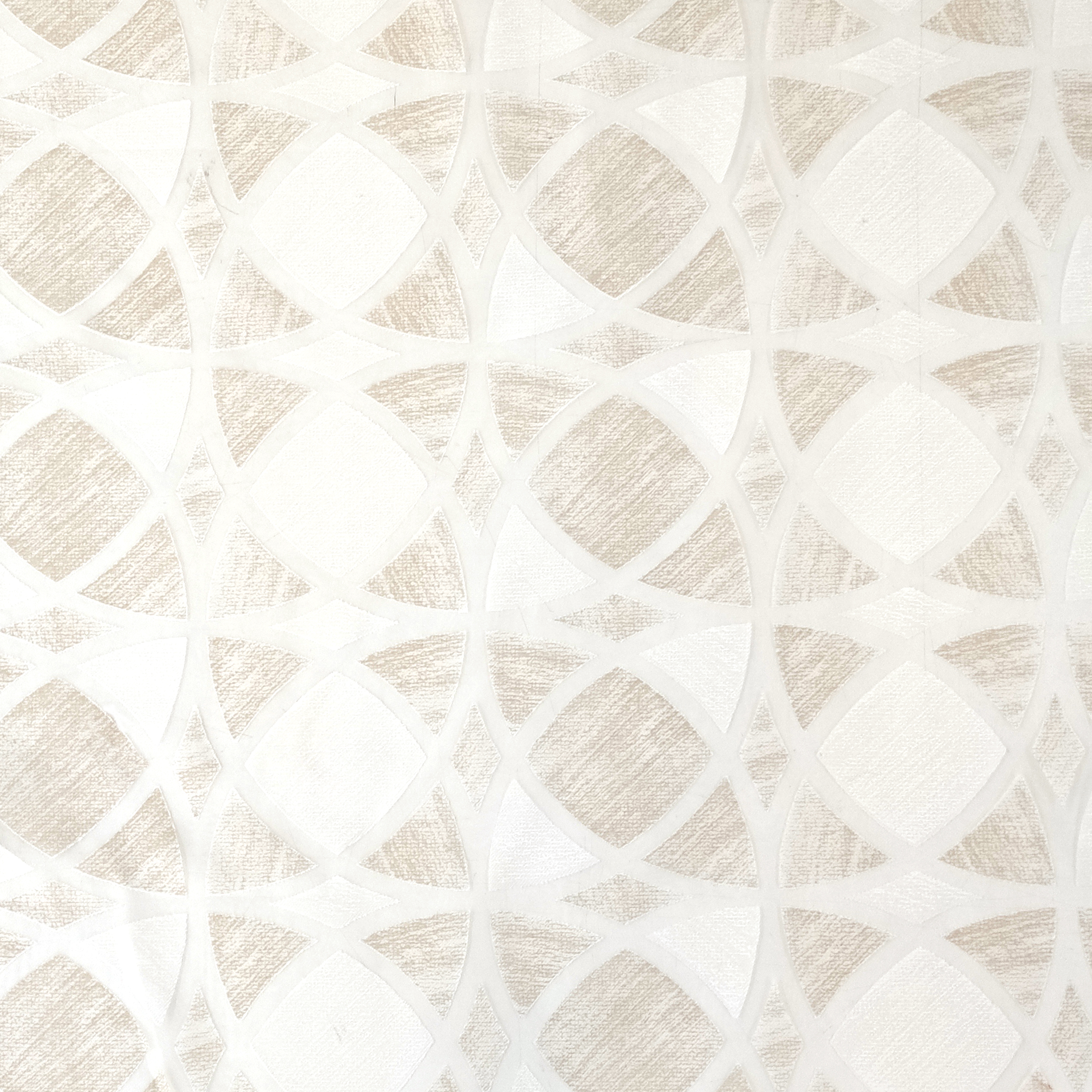 Tissu de rideau géométrique Devorè Beige
