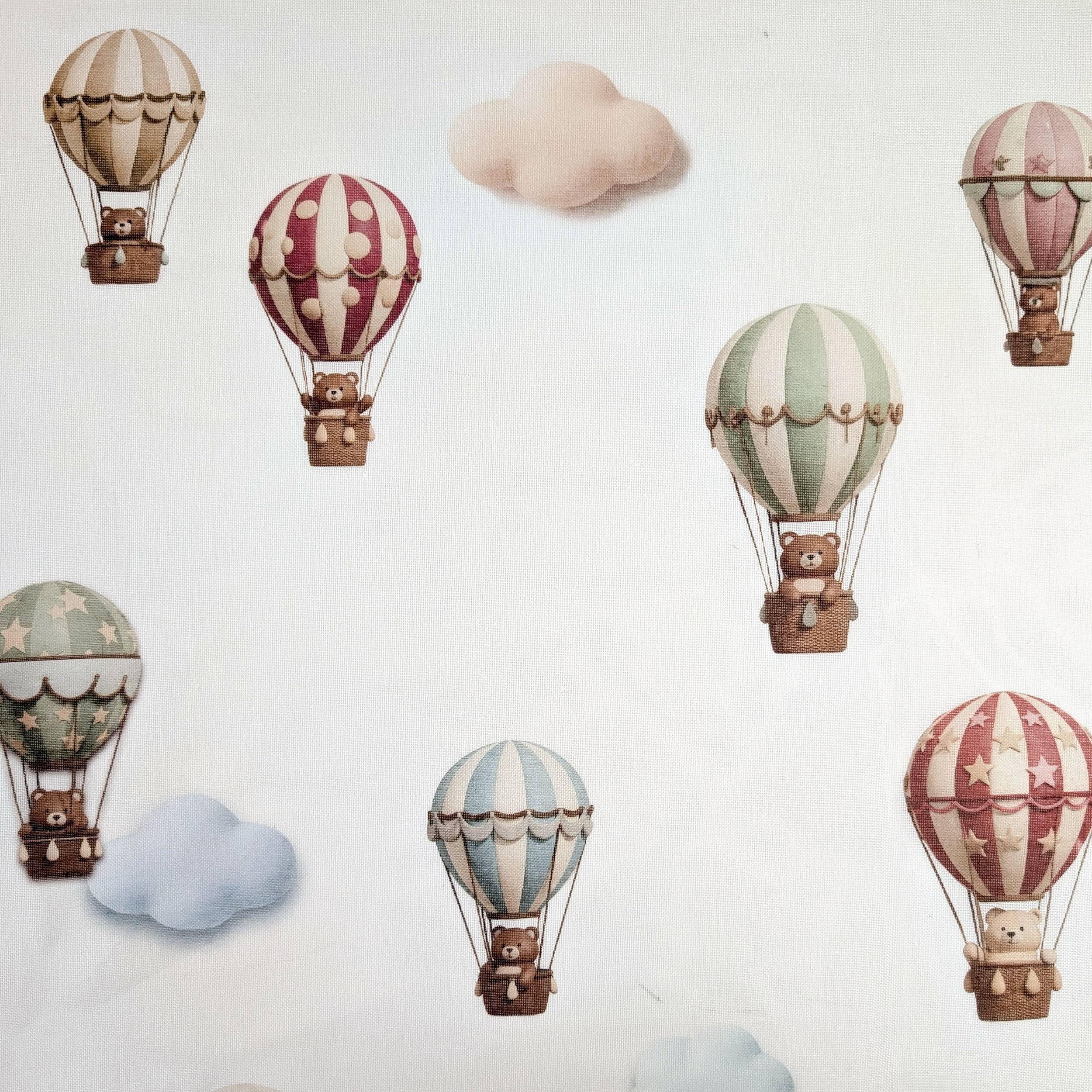 Tent Fabric Balloons and Bears Image