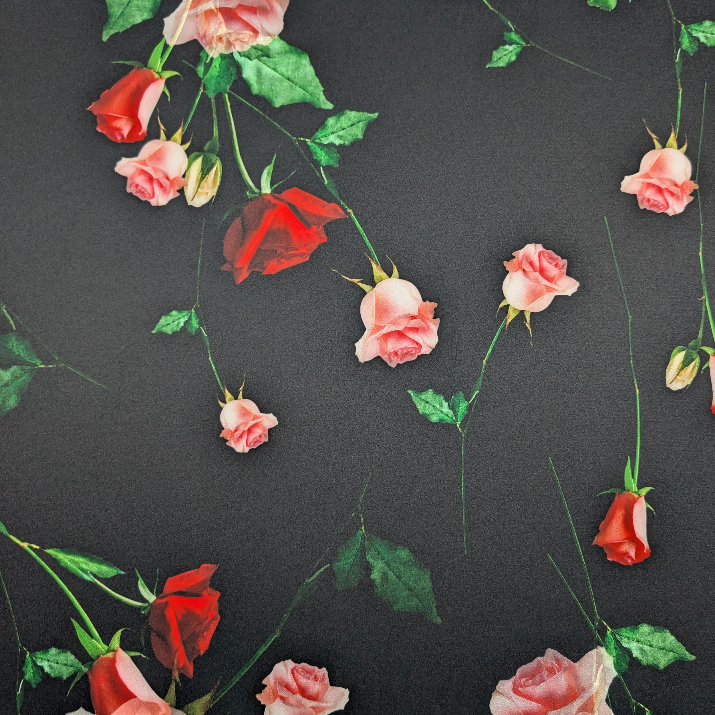Jeu de satin Boutons de rose haute couture Image
