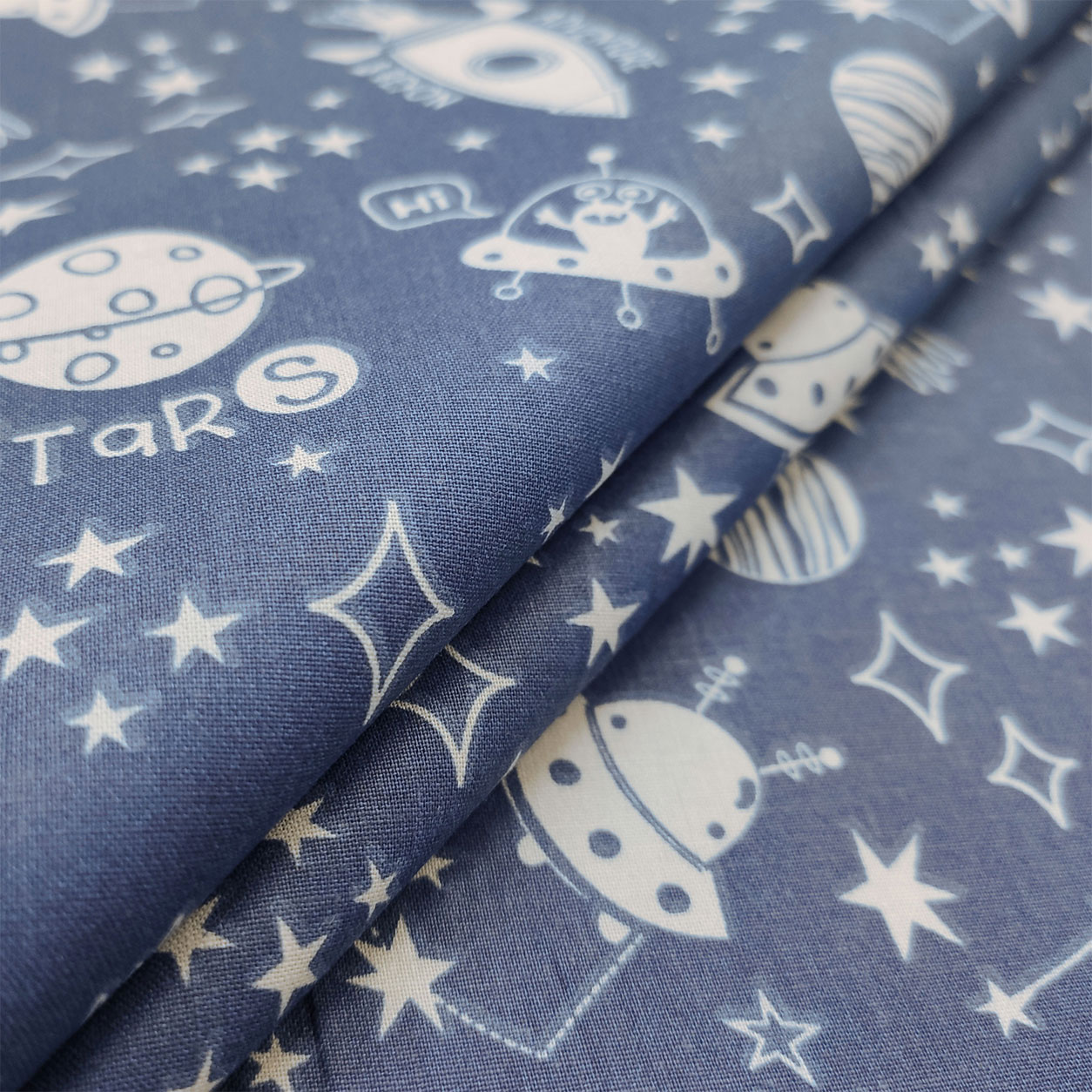 Tissu de coton Aliens in Space Image