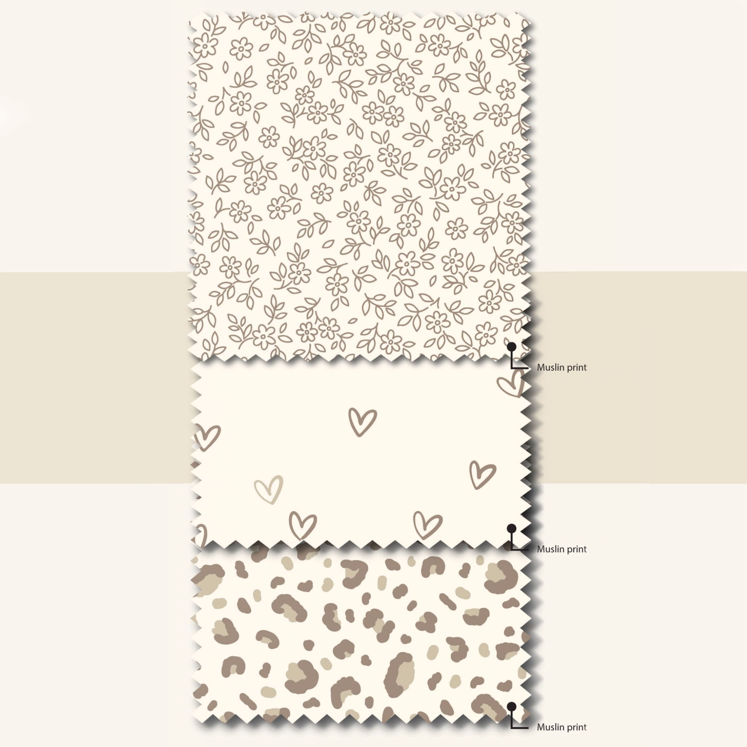 Cotton Muslin Field Flower Beige Image