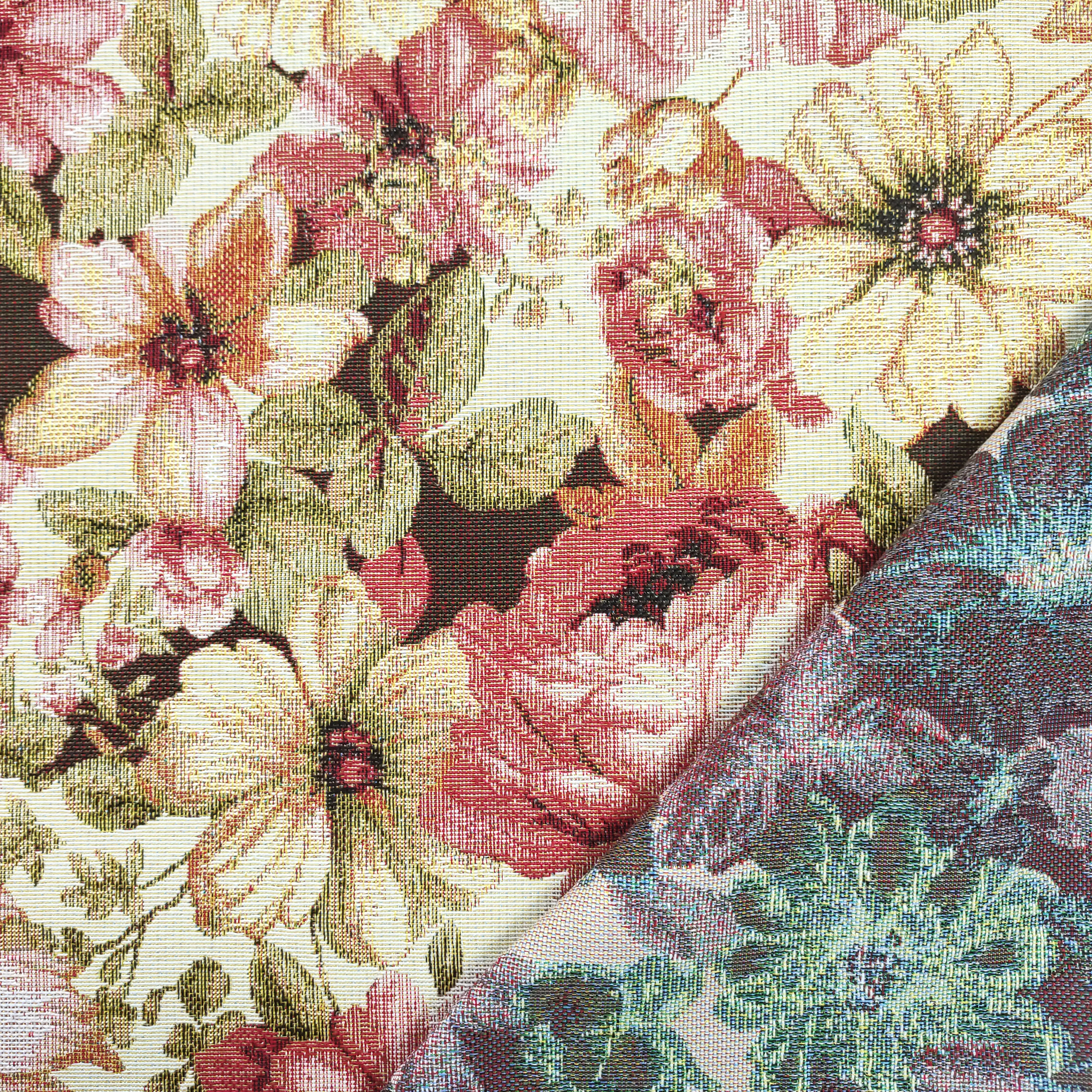 Gobelino con rosas y flores