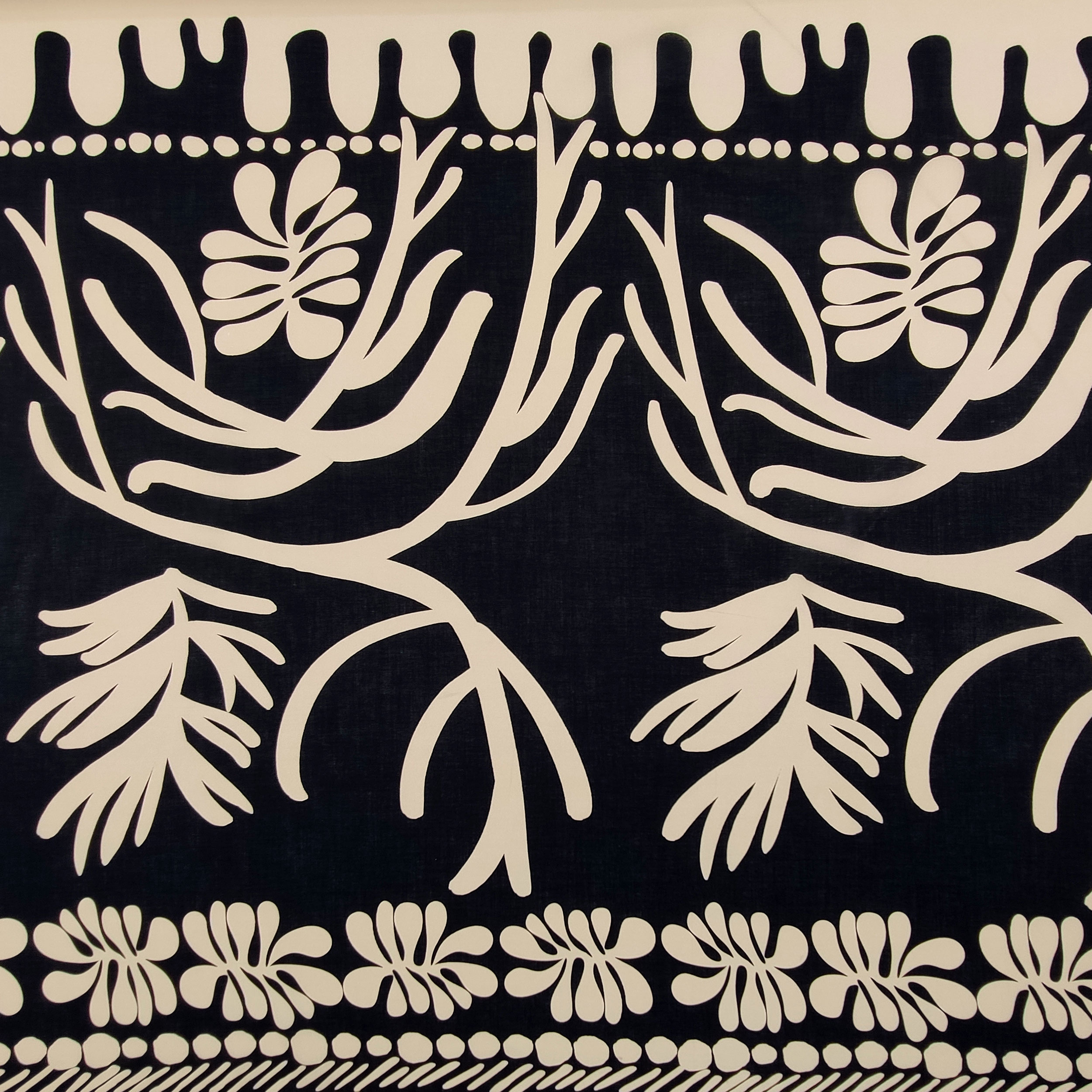 Baumwollpaneel mit Korallen Beige 80x145 cm