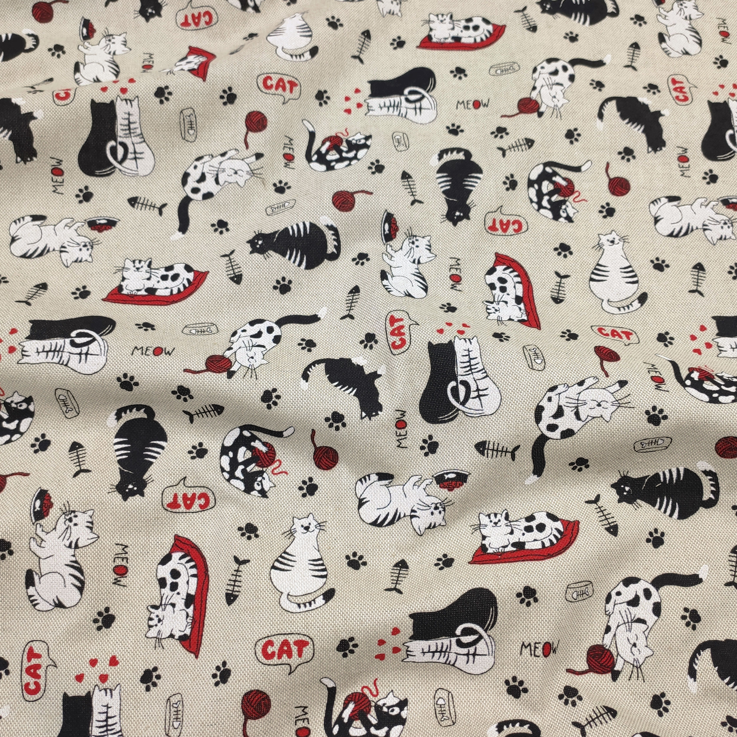 Mixed Cotton Cat fabric