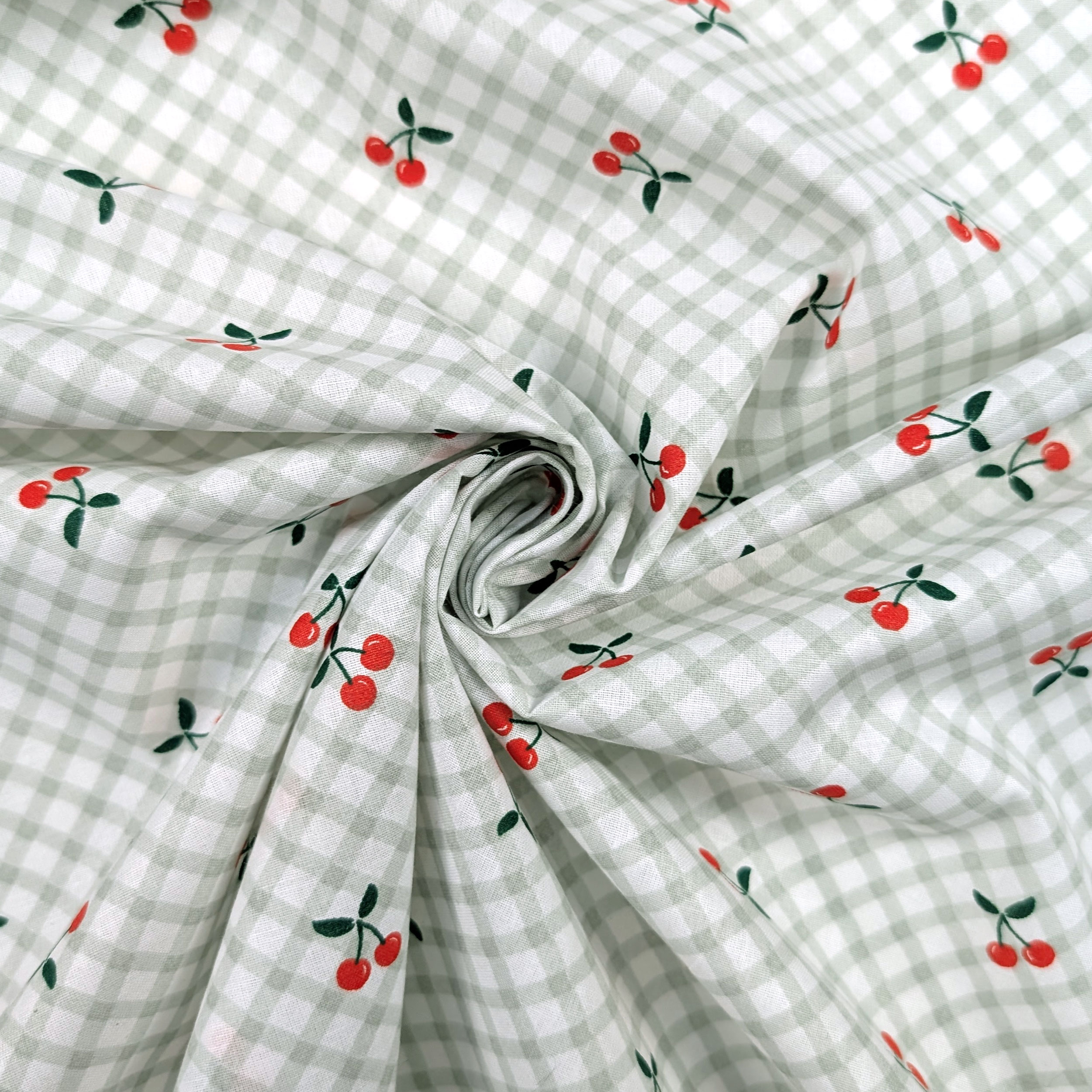 Green and Cherry Braided Cotton Image