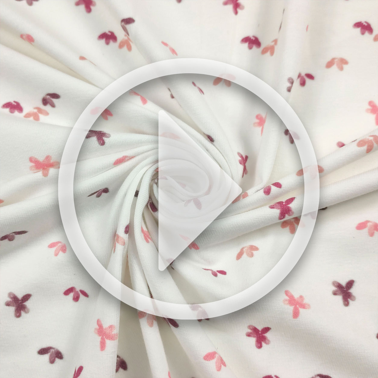 Dressmaking Cotton Jersey - Pink Blossoms Image