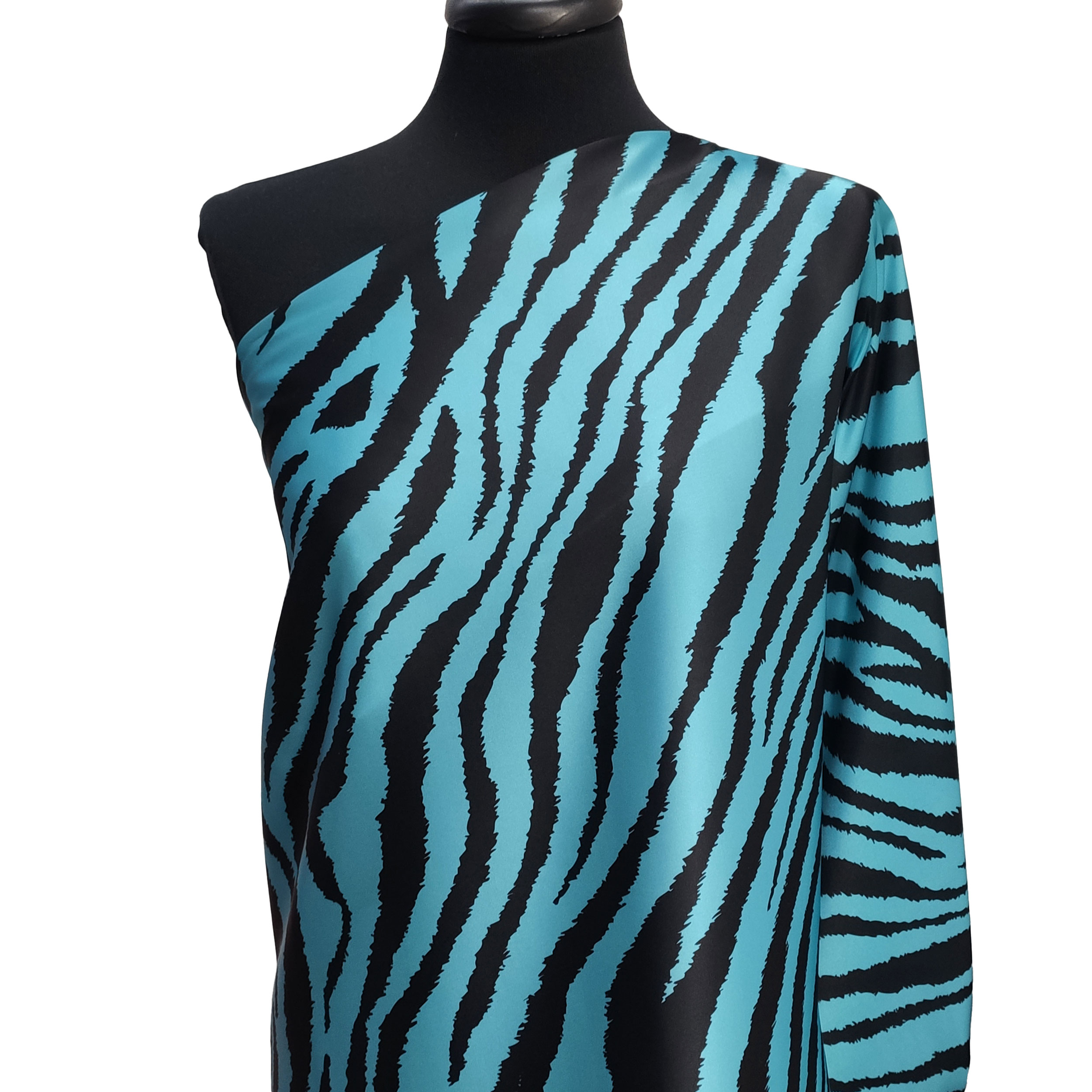 Elastisches Rasiersetato Moda Zebrato Turchese