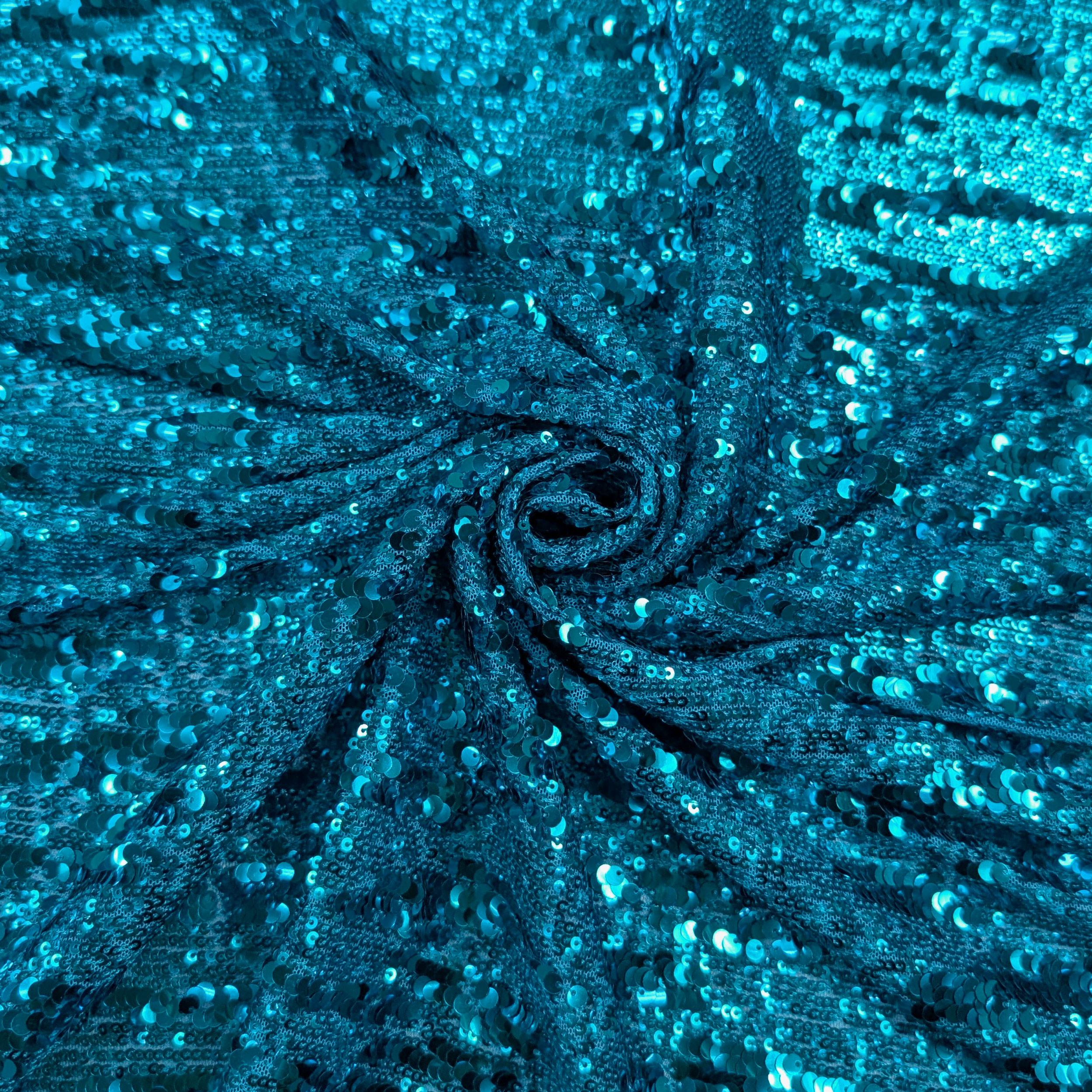 Cascading Sequins on Tulle Fabric Image