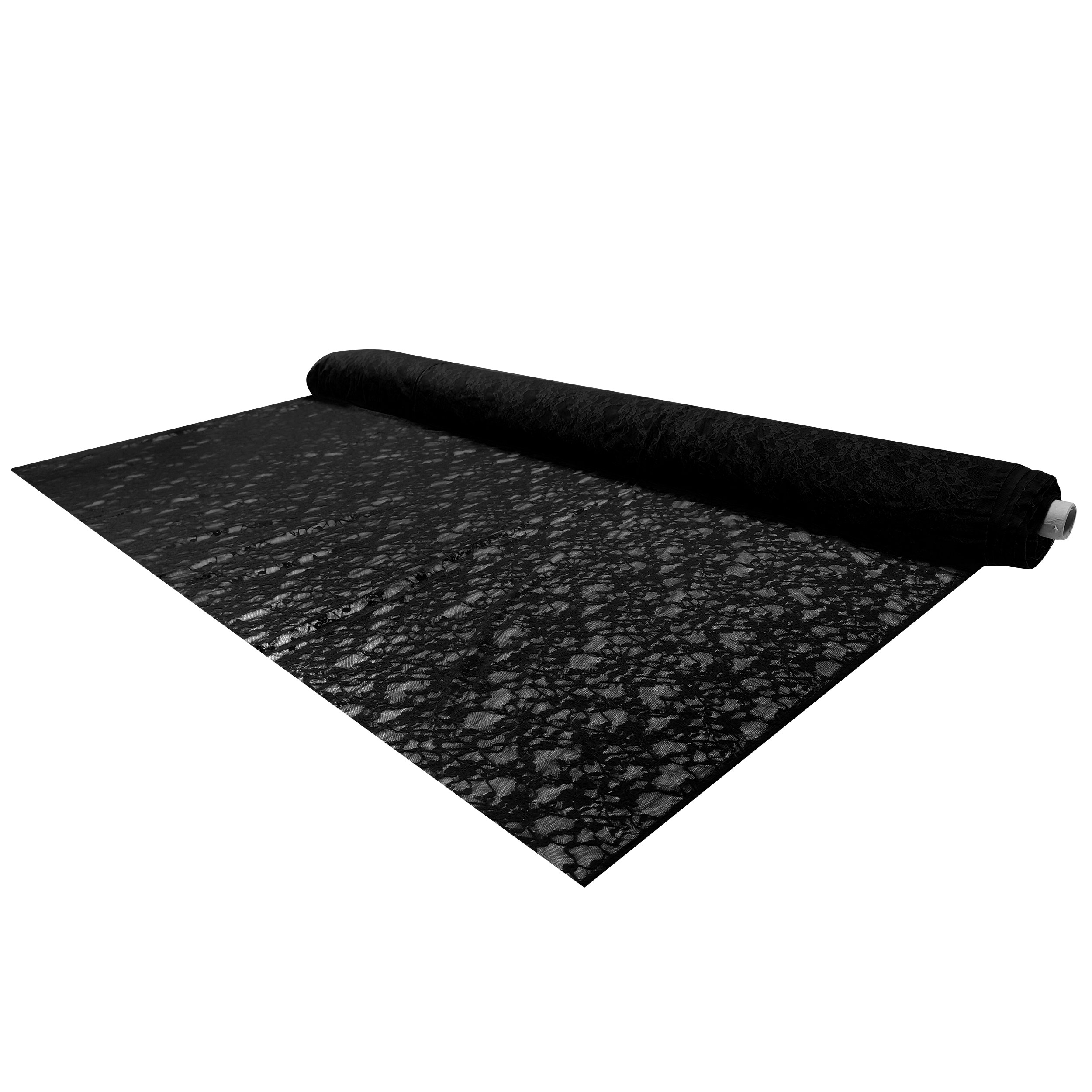 Elastic Floral Lace in Black