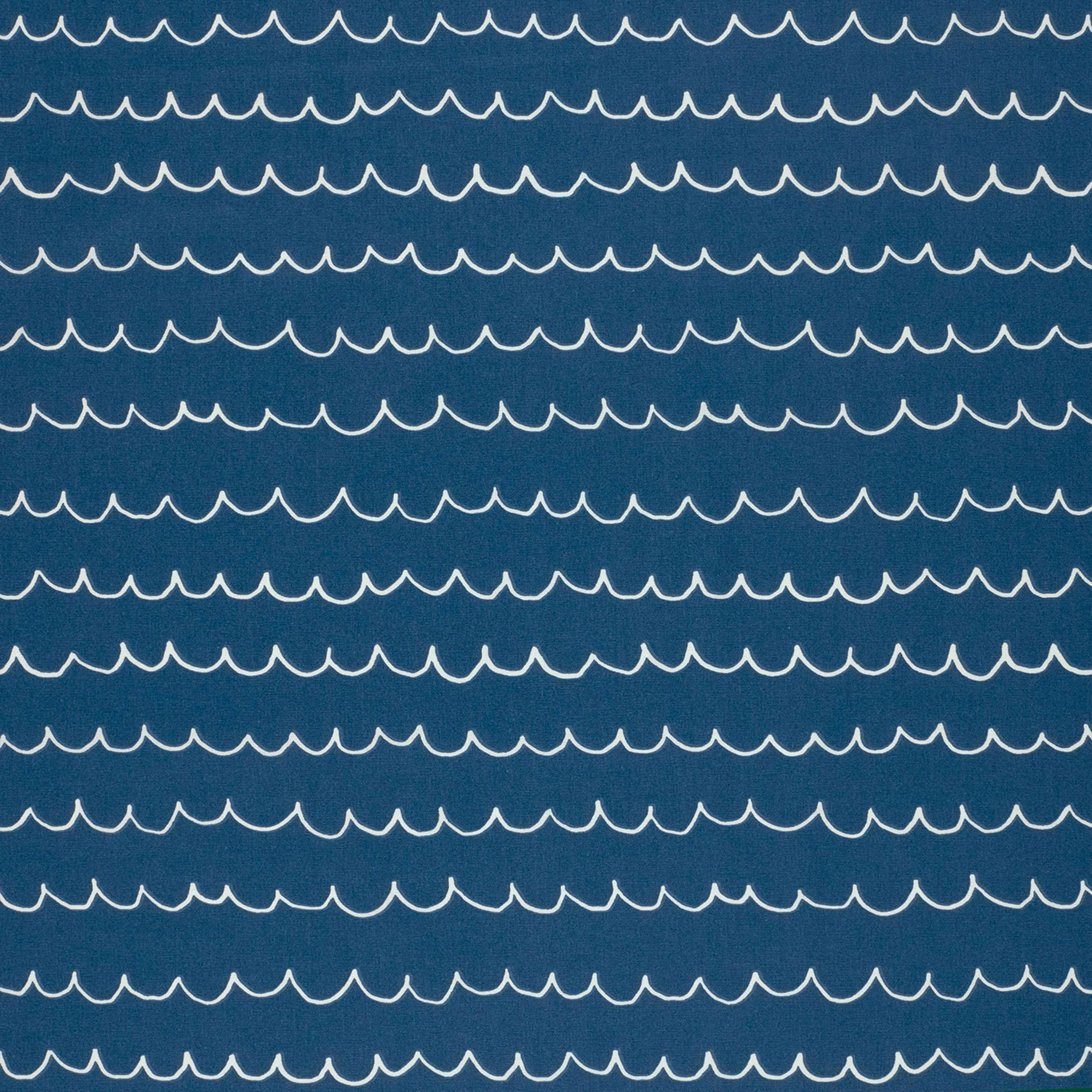 Popeline de coton bleu Vagues de la mer Image