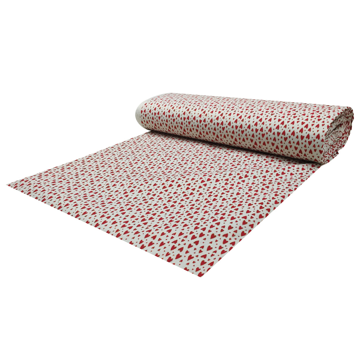 Pannolenci Crema con purpurina Corazones rojos
