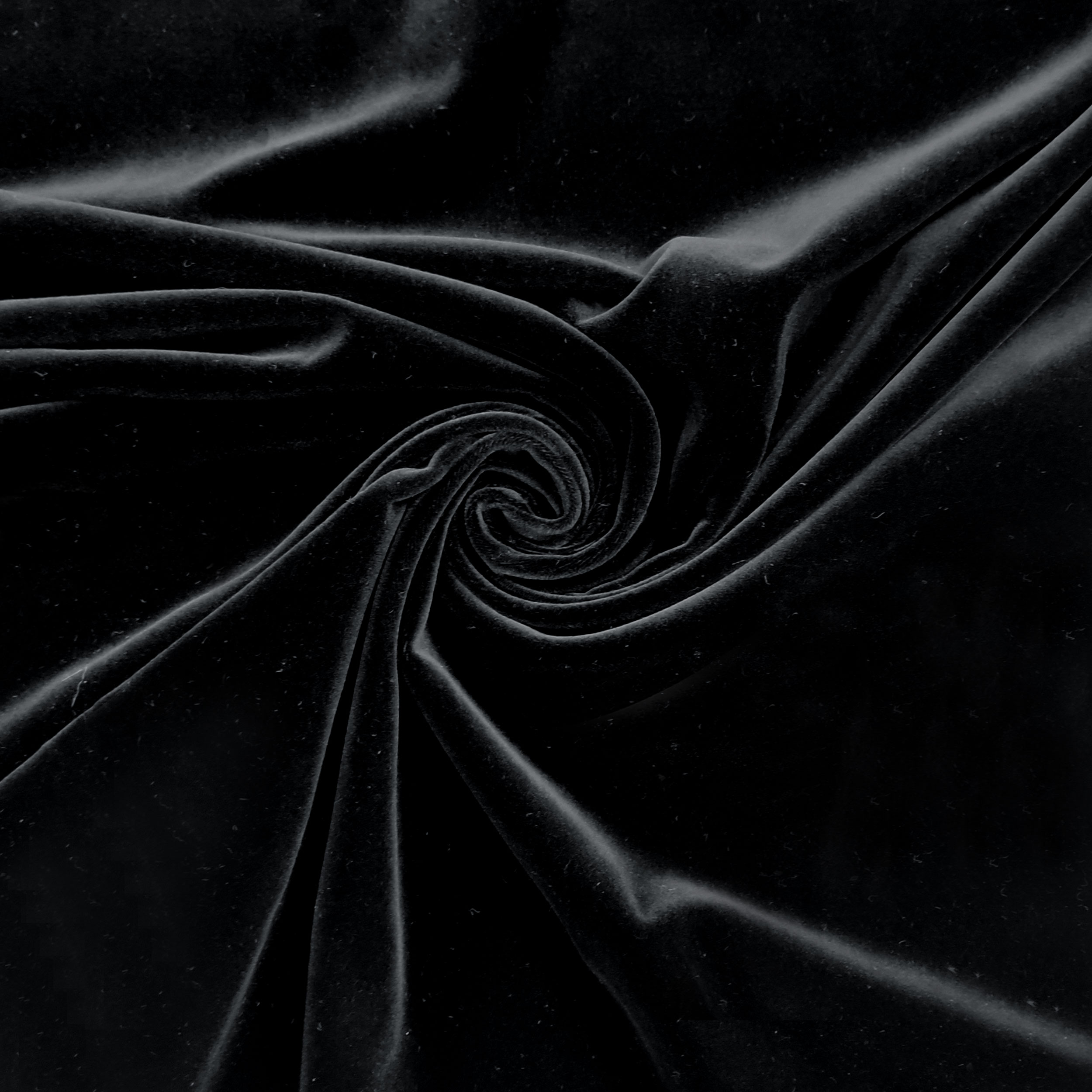Cotton Velvet Fashion Black Image