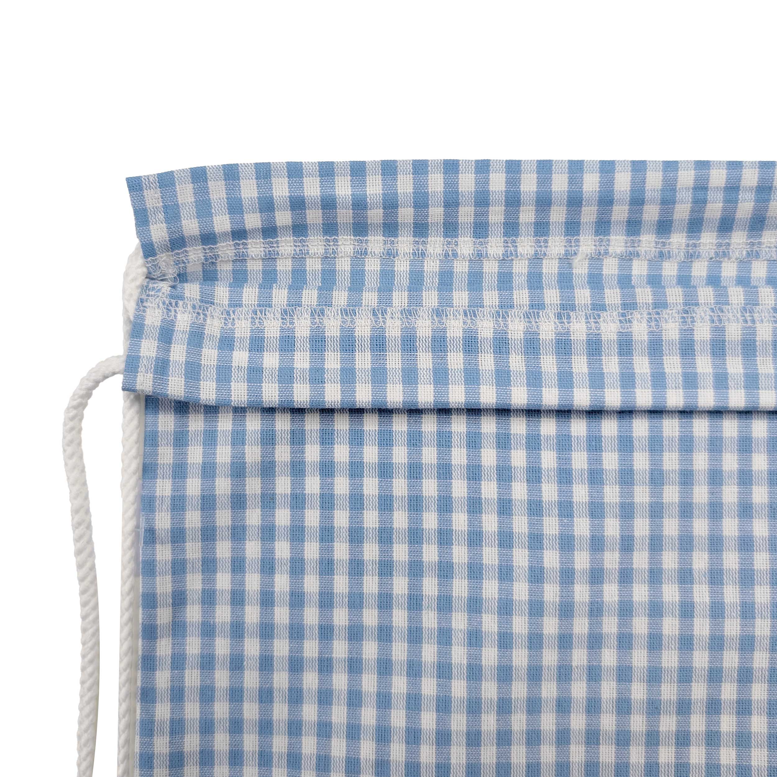 Kindergarten Backpack Squares Dyed In Light Blue Thread Image