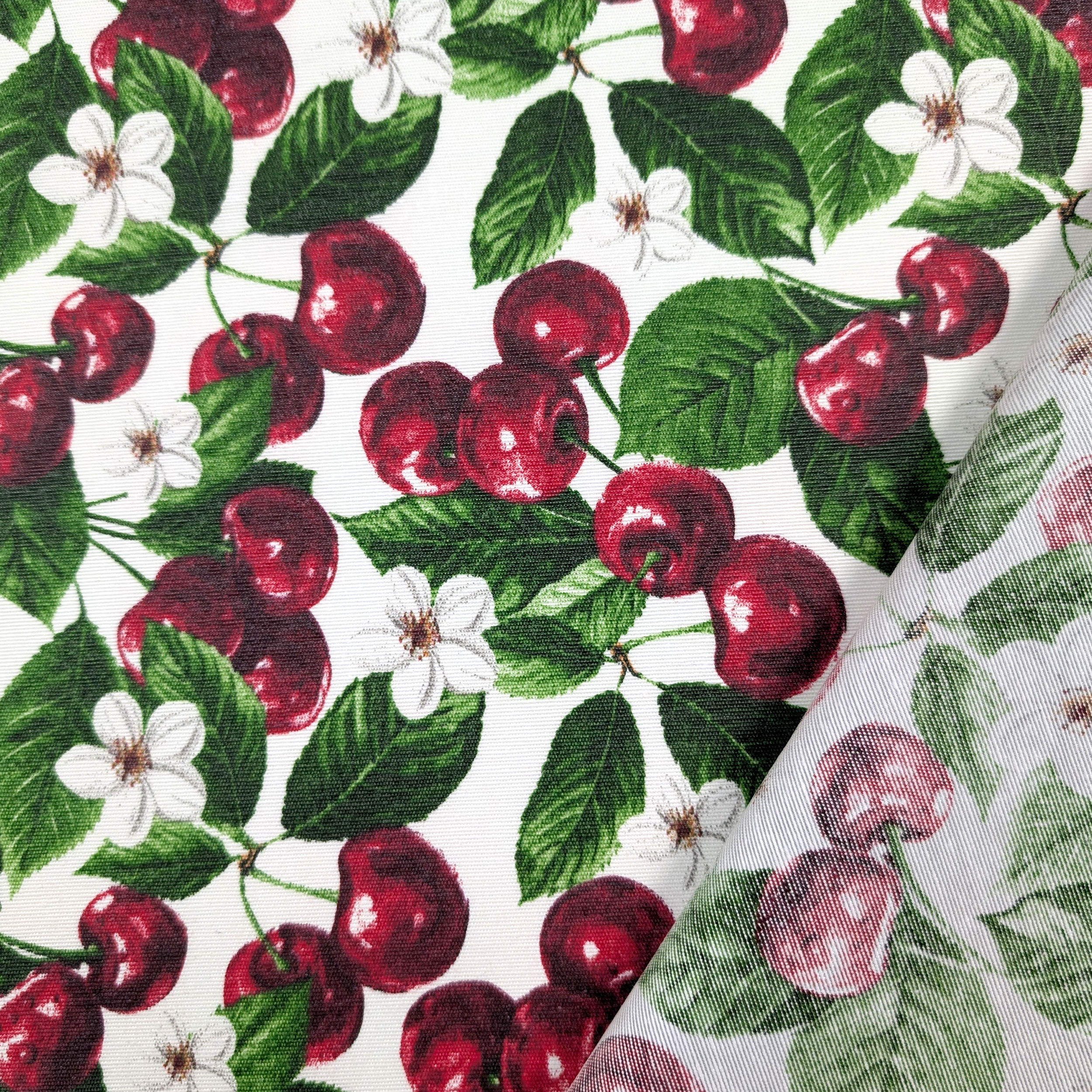 Fabric for Resin Tablecloth Cherries Image