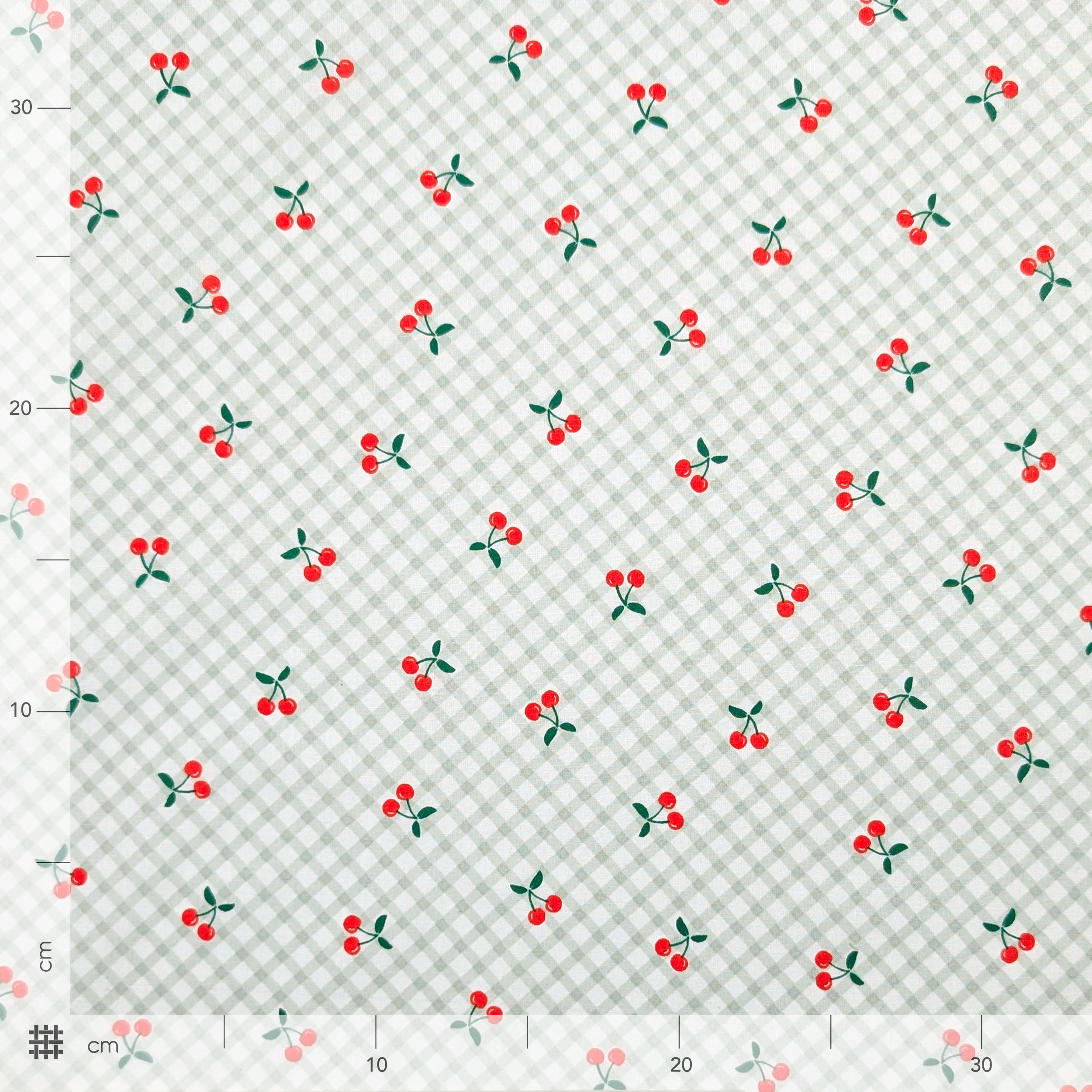 Green and Cherry Braided Cotton Image