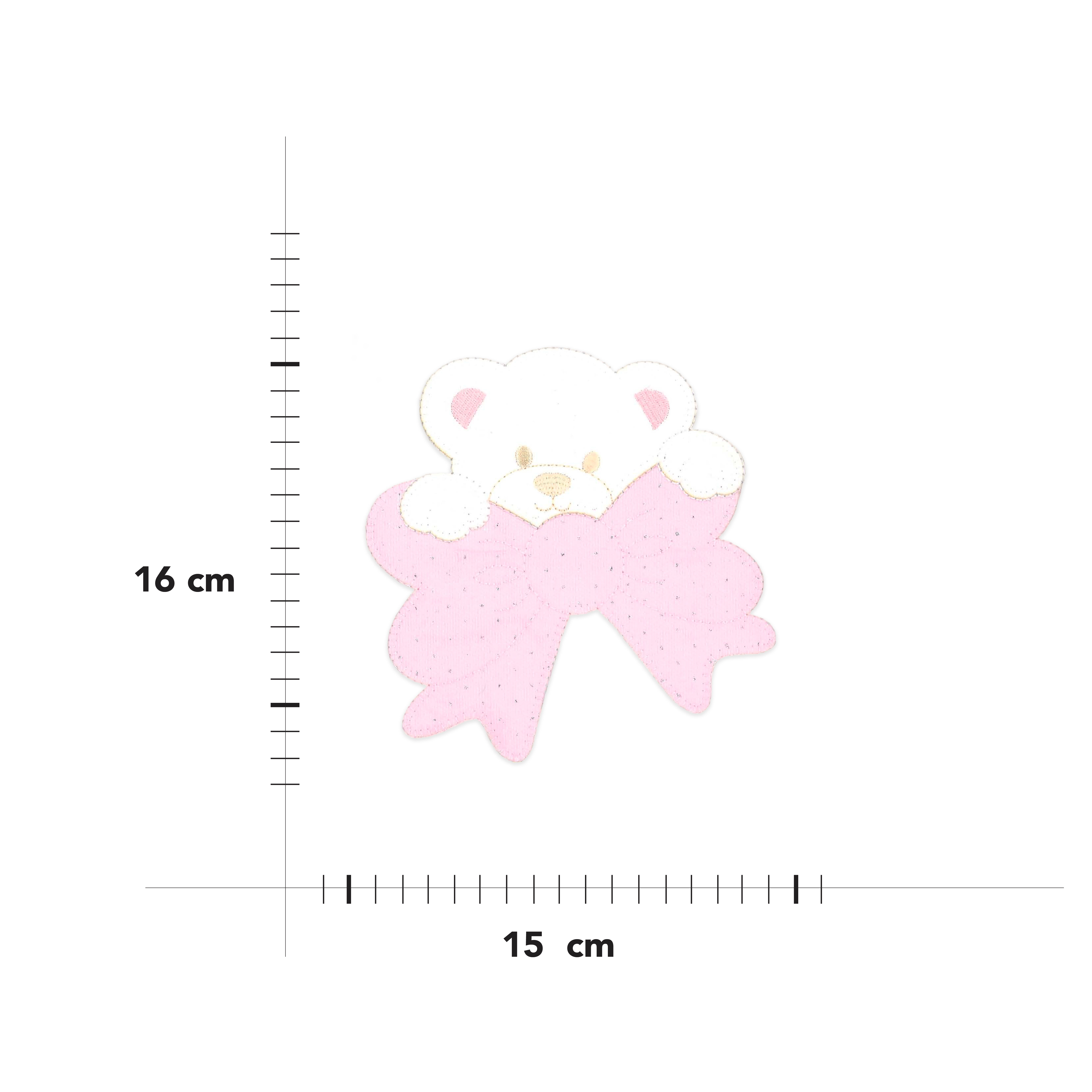 Big Bear Application with Rhinestone Bow Image