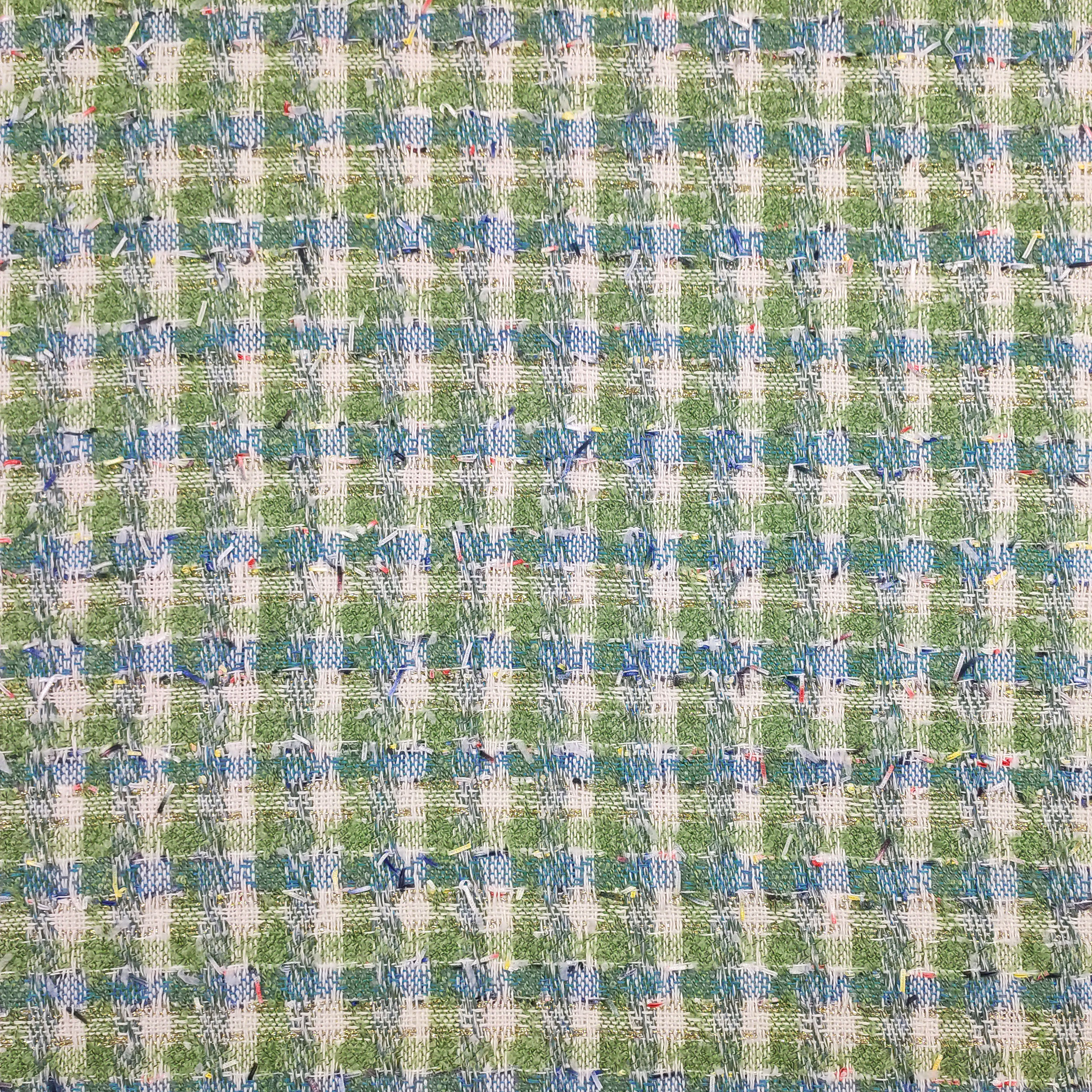 Tissu Jacquard Fashion Green Blue