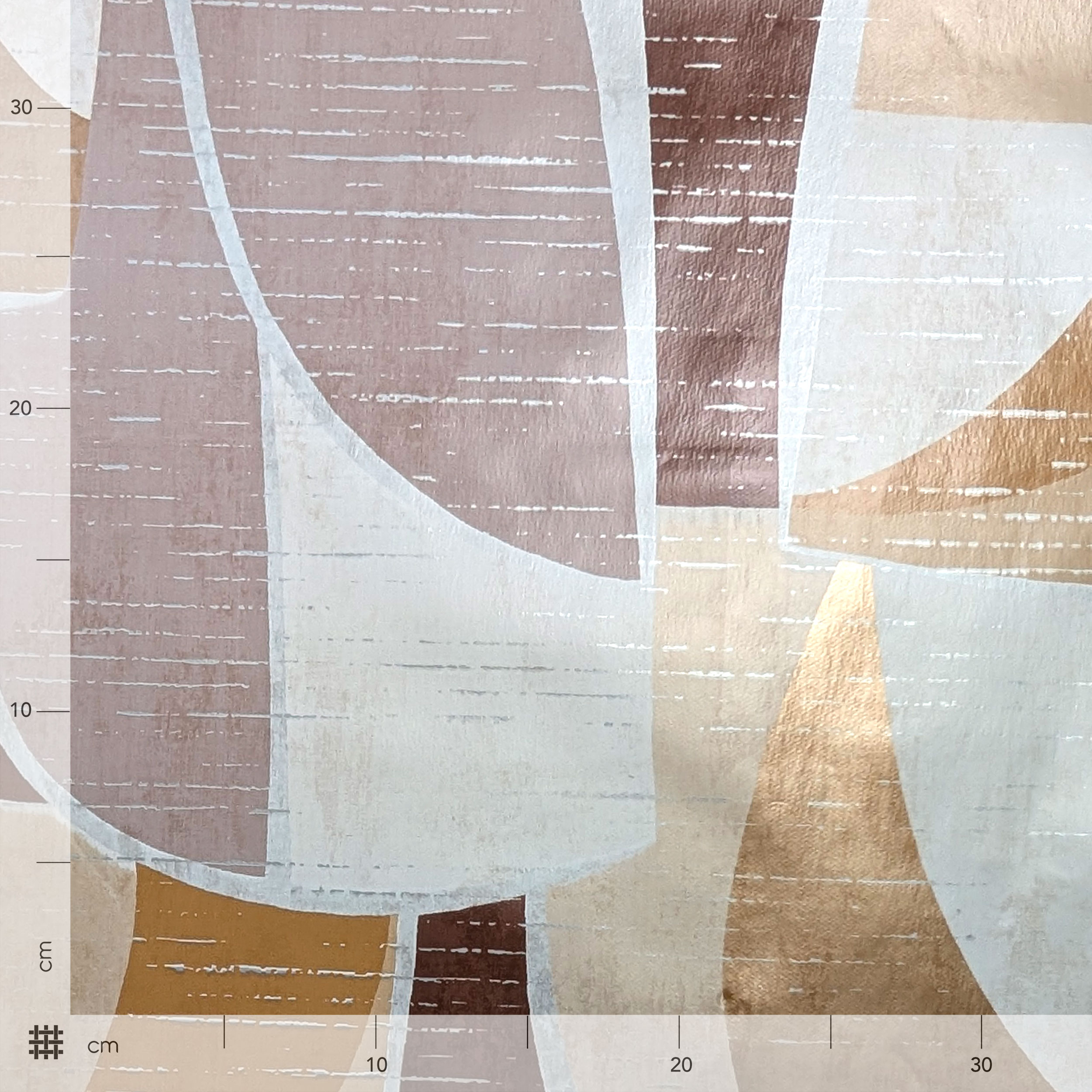 Fabric for Plastic-coated Tablecloth Geometrical Brown Tones Image