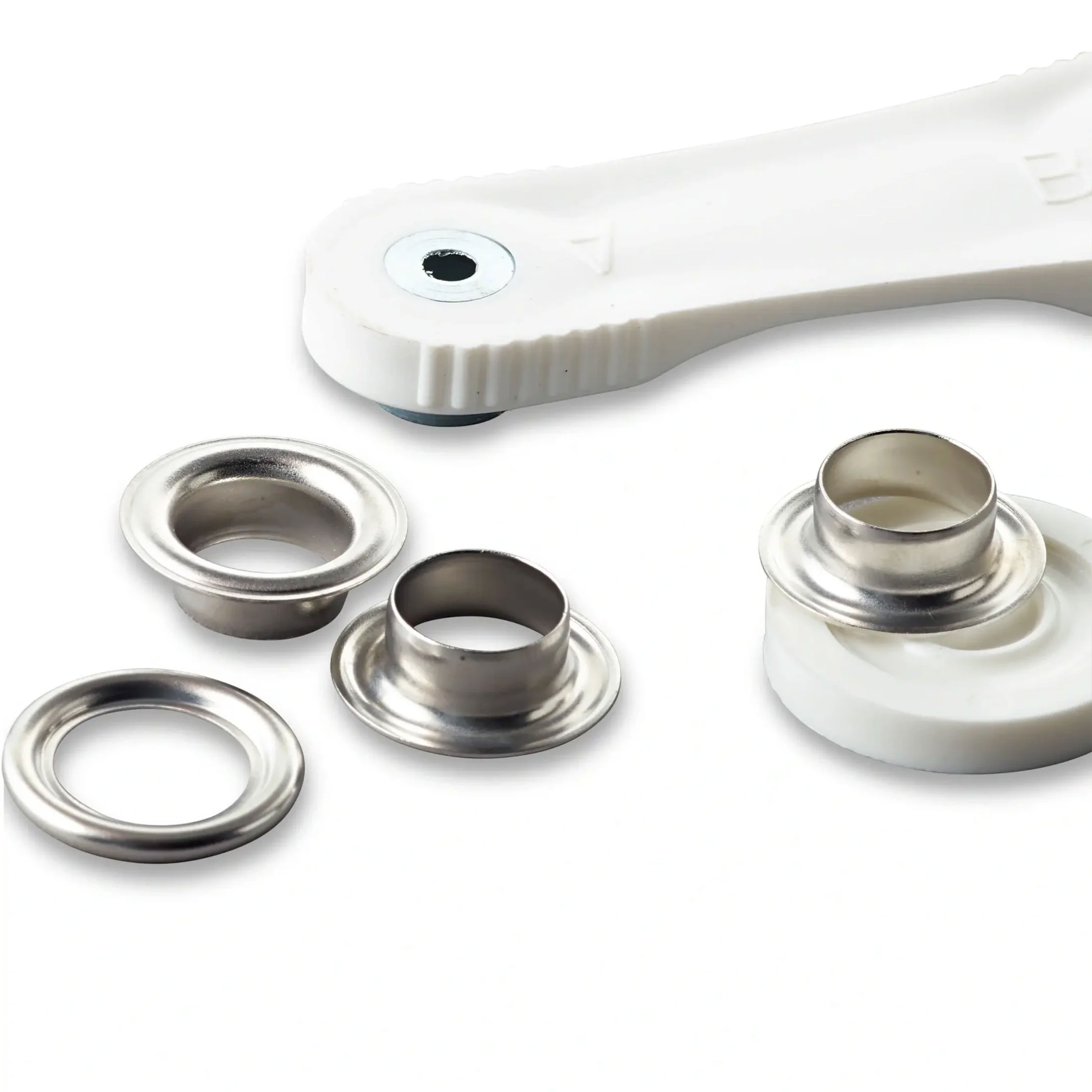 Ösen mit Unterlegscheiben Prym 11 mm Messing vernickelt