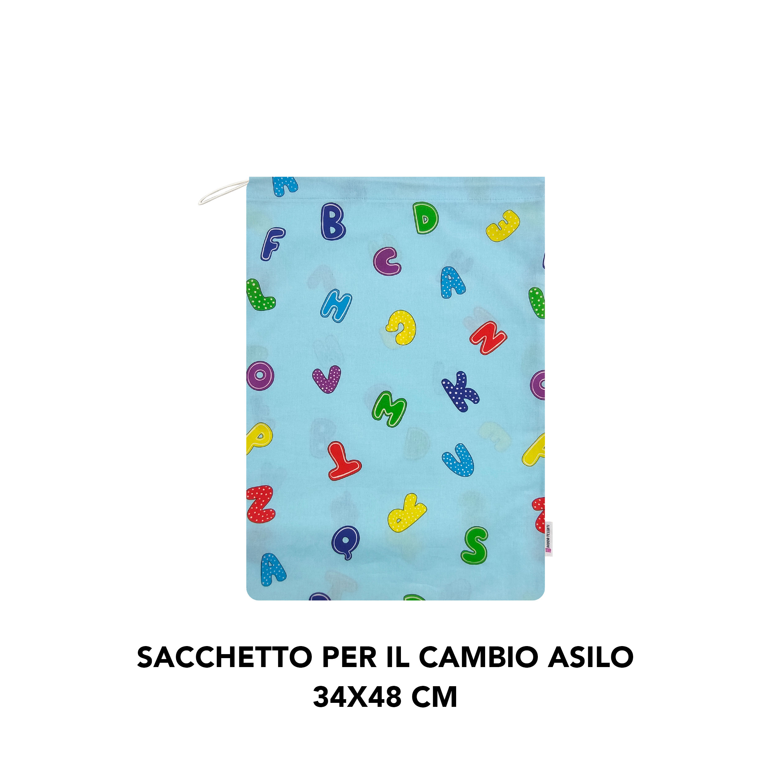  Sac à langer Alphabet Fond bleu