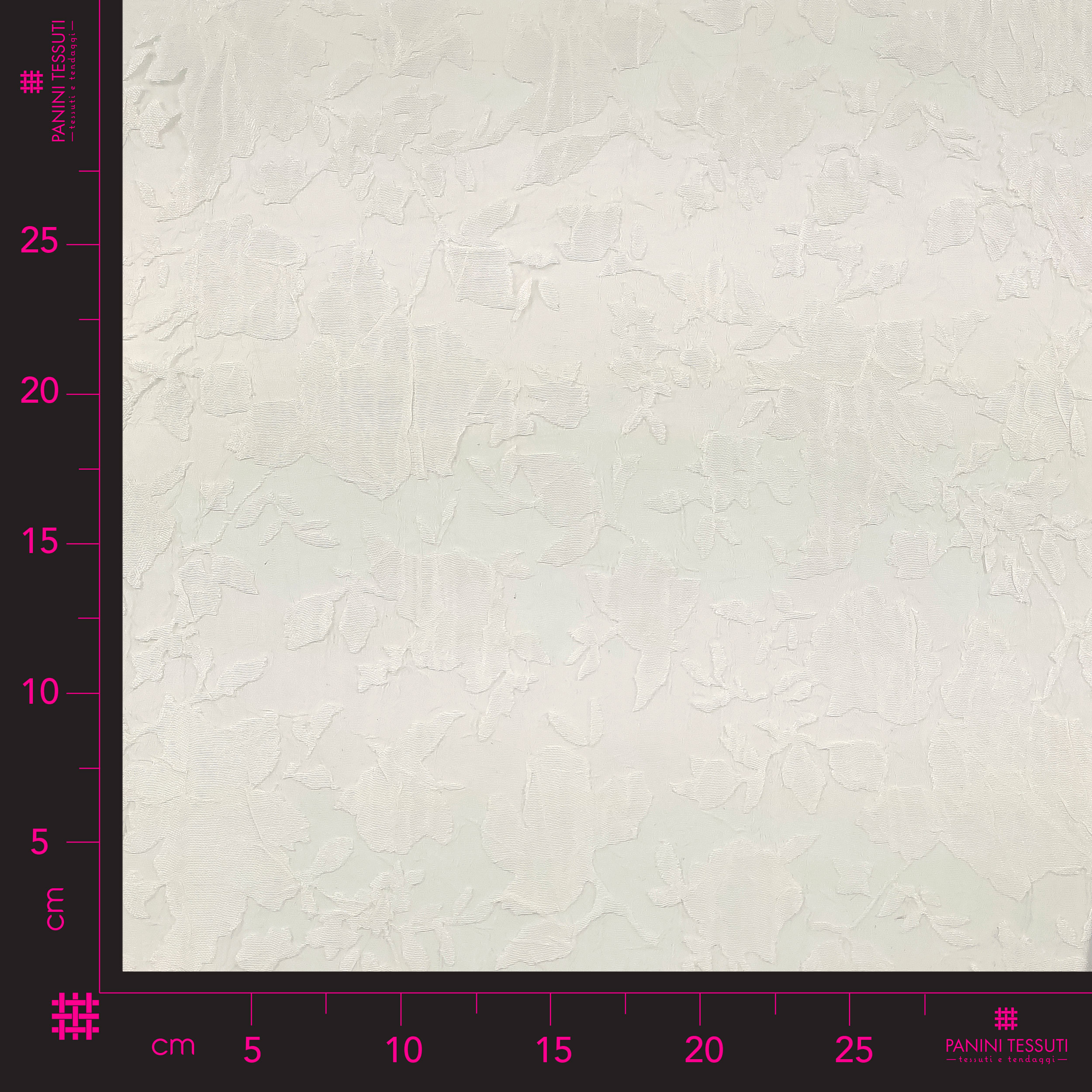 White Floral Burnout Fabric Image