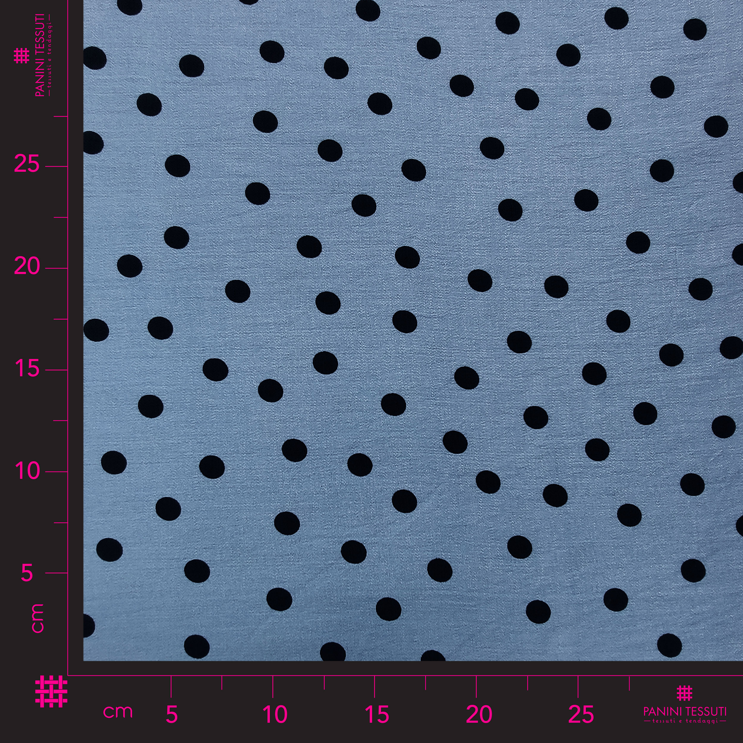 Dressmaking Viscose Crepe Polka Dot - Sky Blue 