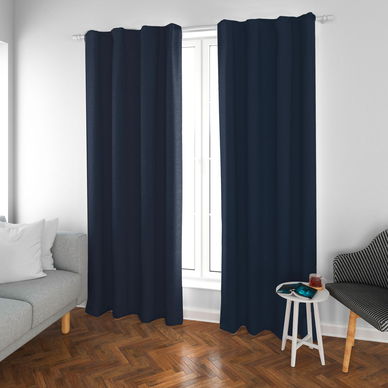 Fire Resistant Blackout Fabric Blue Image