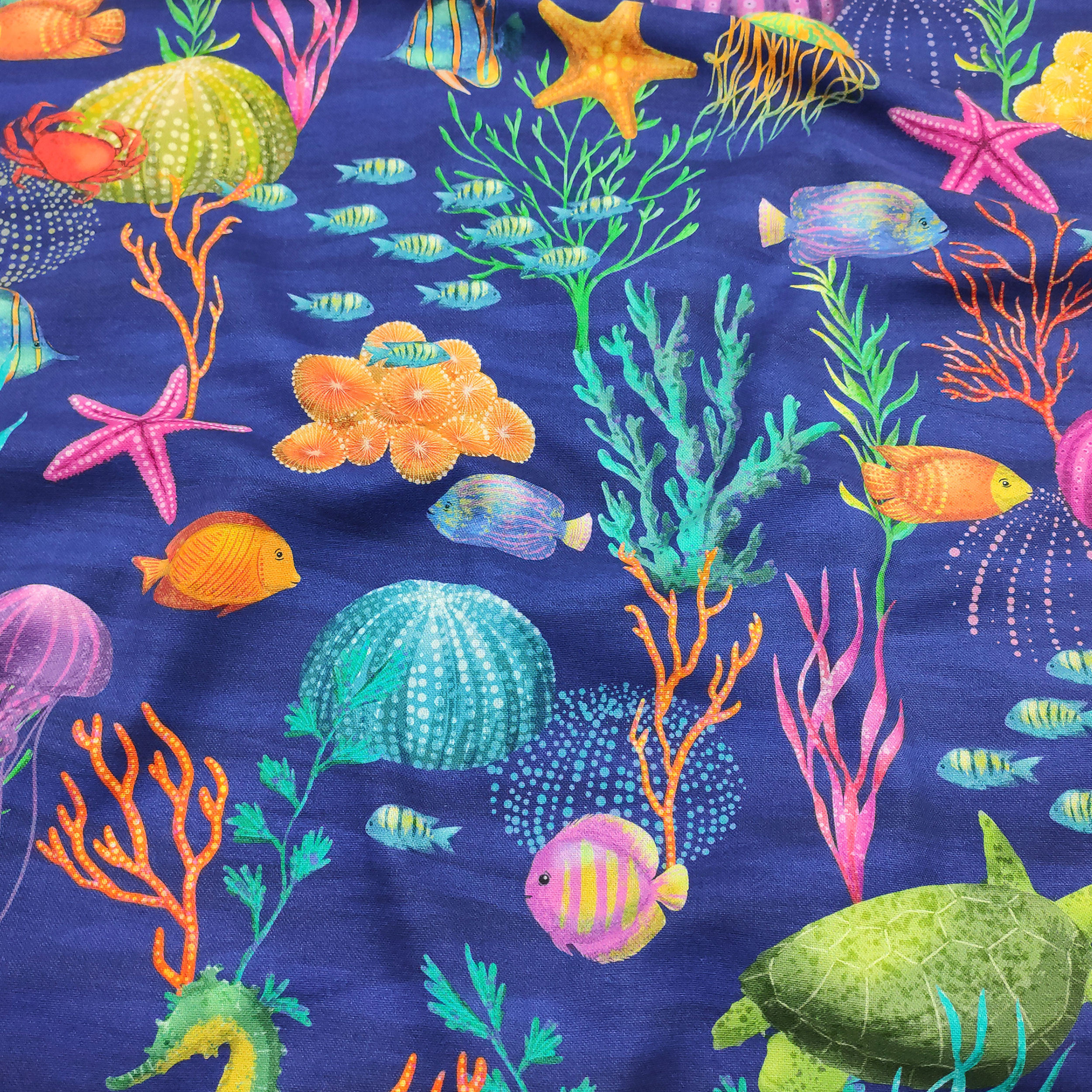 Ausschnitt Panamastoff Vita Sottomarina 50x140 cm