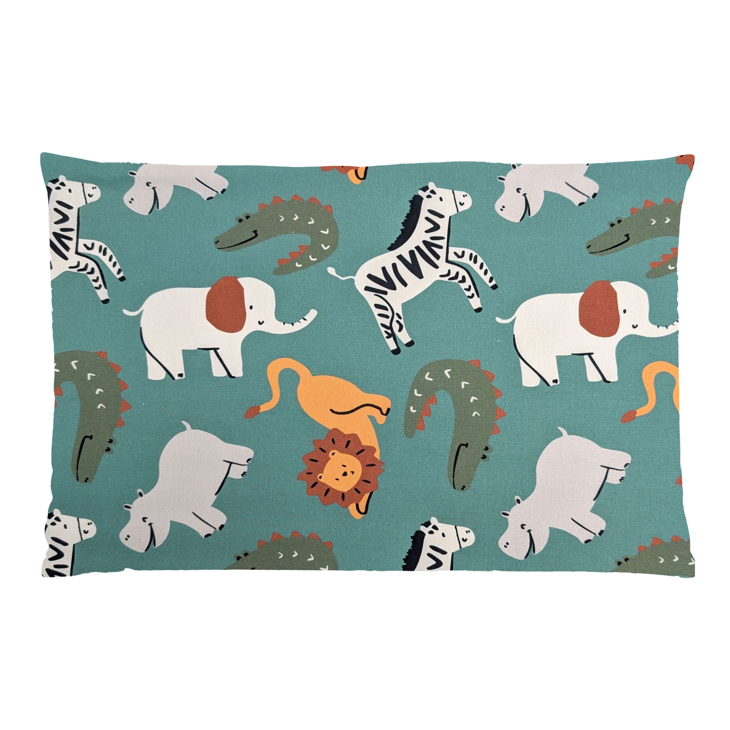 Savannah Animals Pillowcase Green Background 