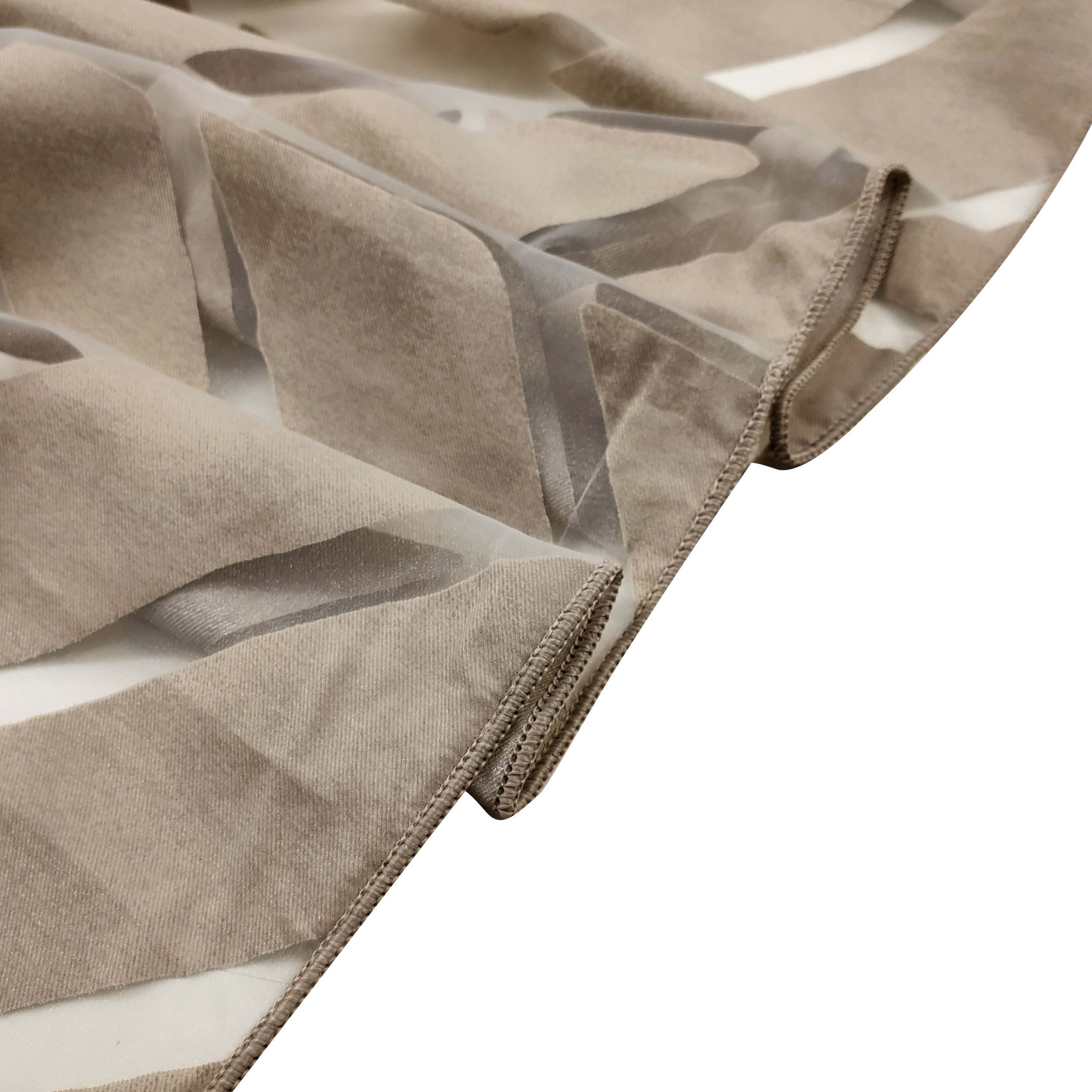 Tissu de rideau moderne Devorè gris tourterelle