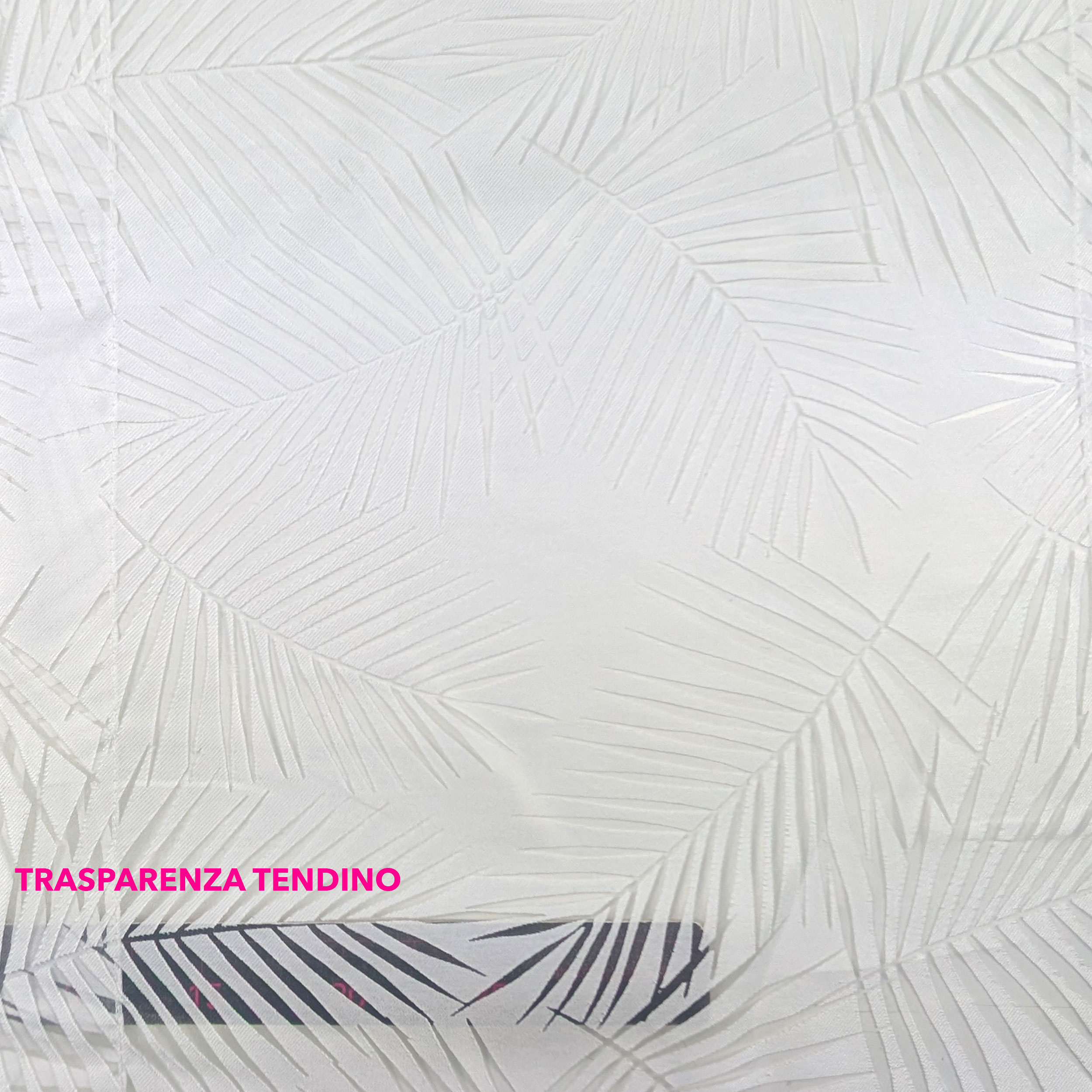 Devorè Curtain Fabric White Fern Image