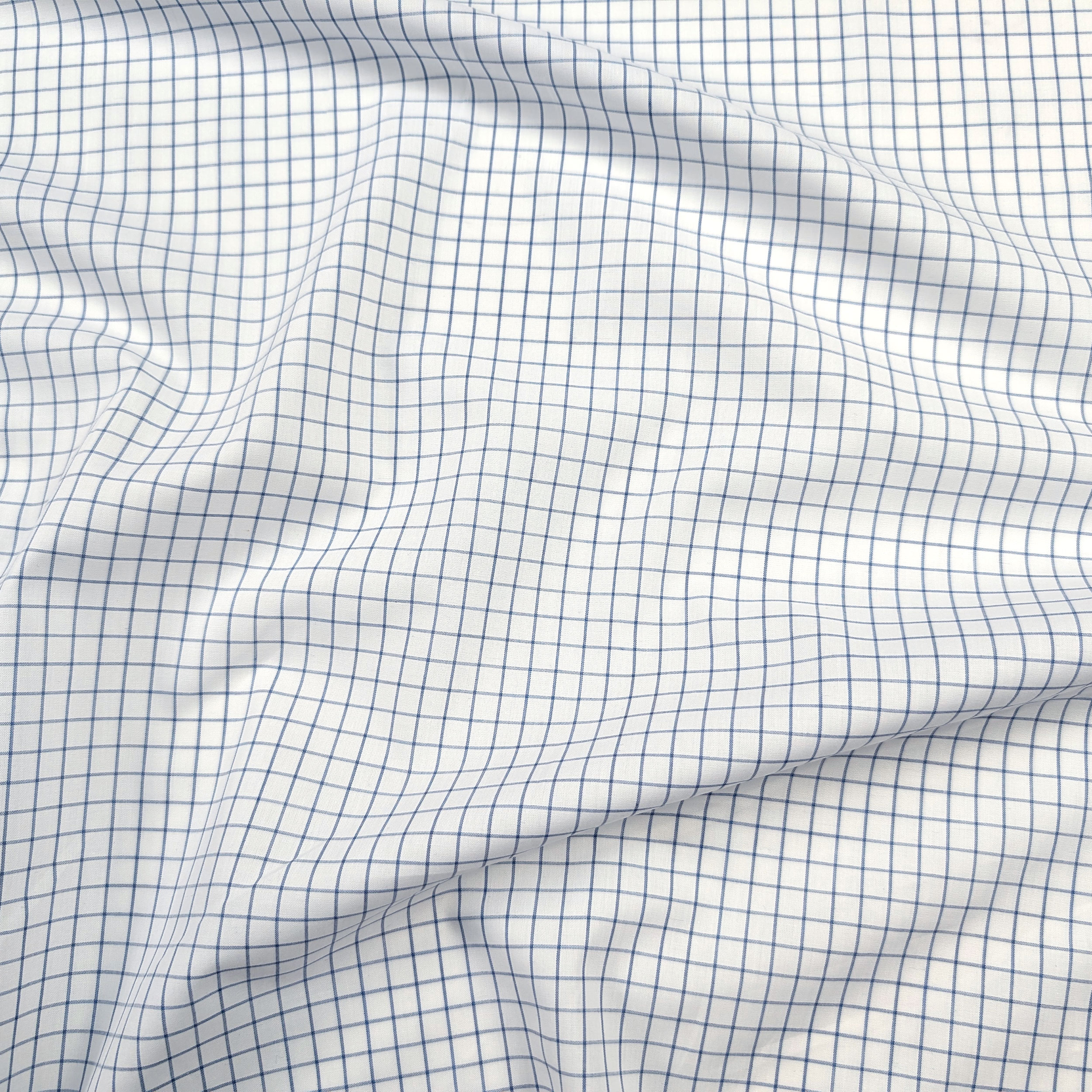 Cotton for Shirts Large Squares Light Blue Image