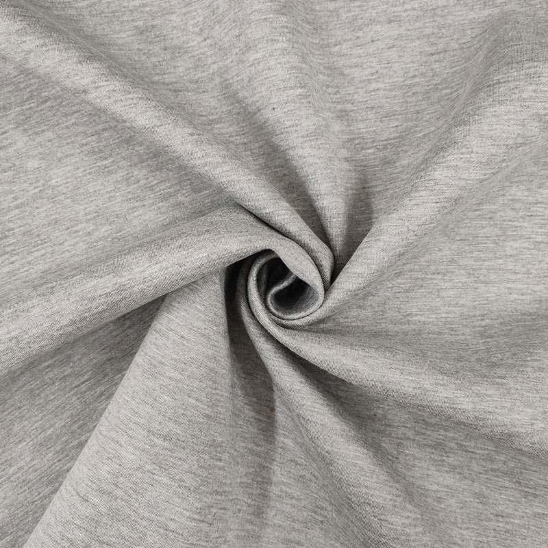 Gris clair/bleu nuit Tissu néoprène doublé coton Image