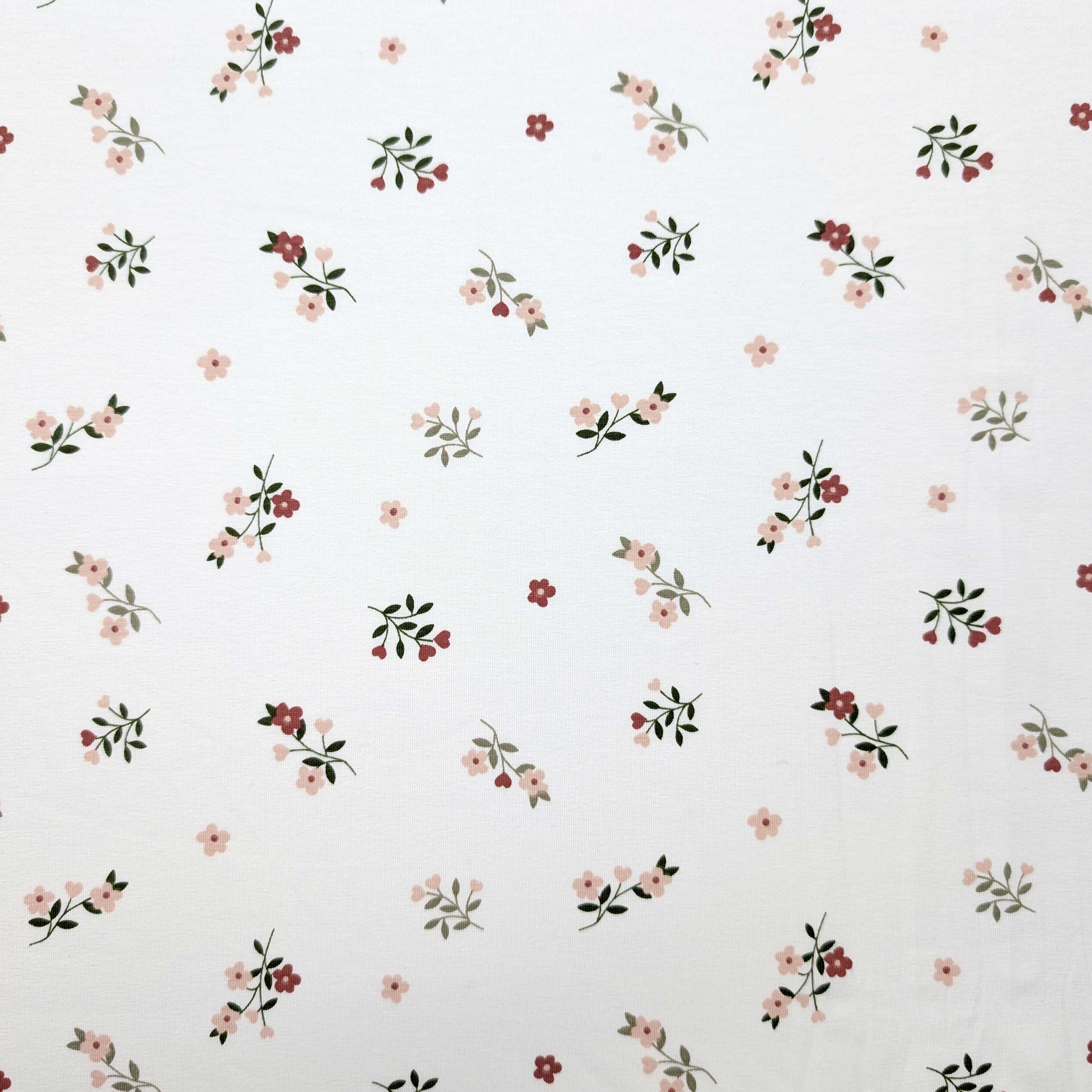 Jersey Cotton Jersey Small Coloured Flowers Image