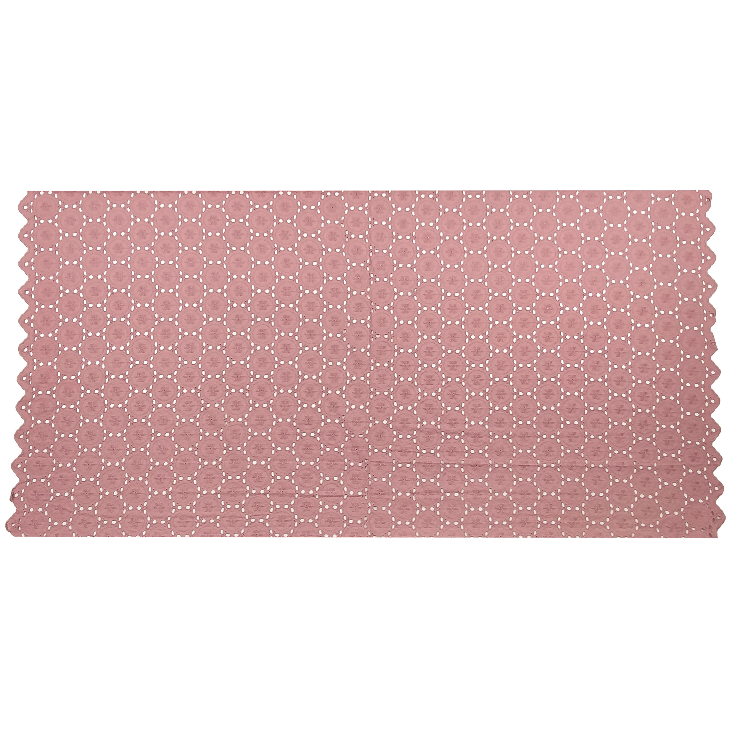 Double Edges Broderie Anglaise - Old Rose Image